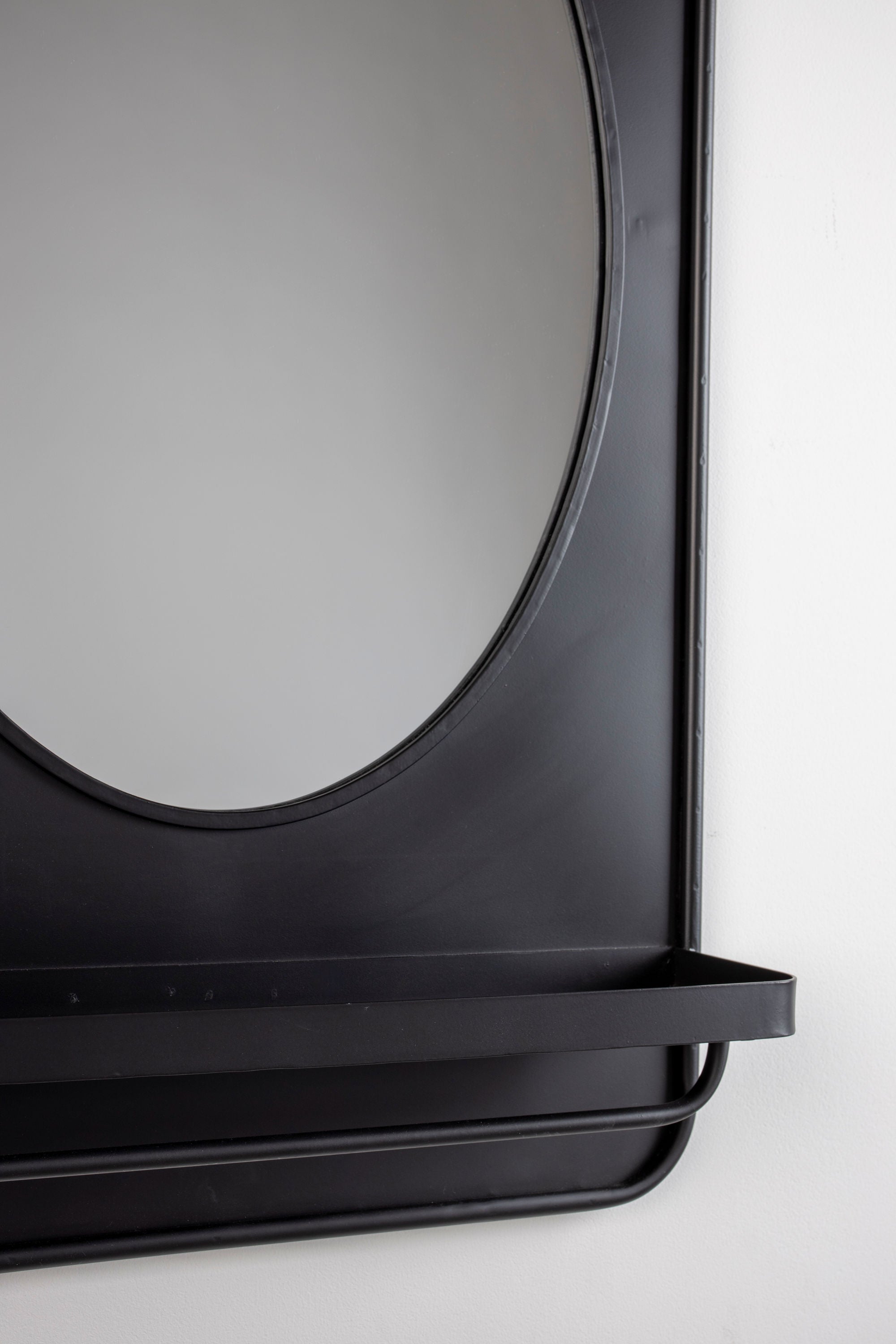 Pascal Black Shelf Wall Mirror Medium