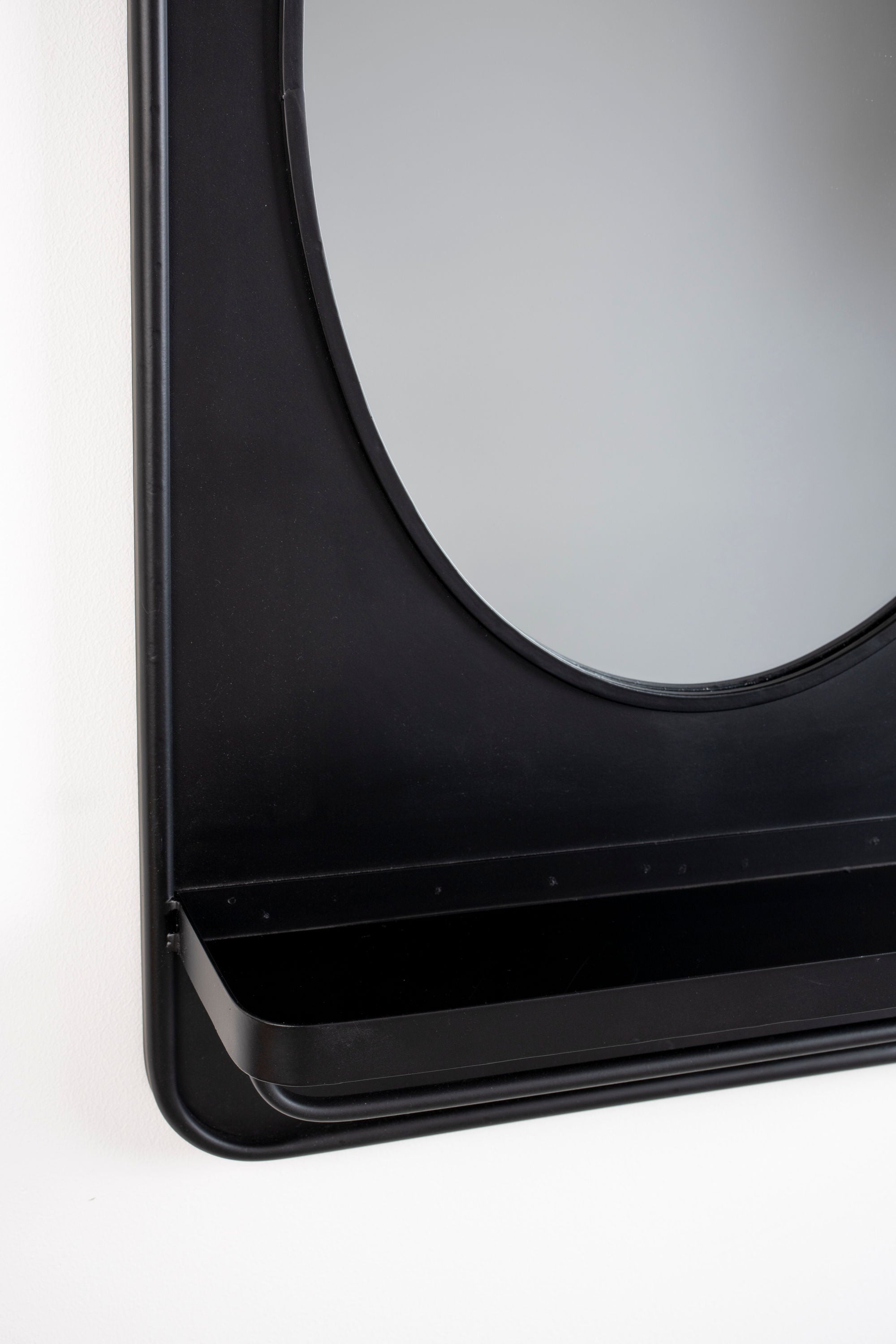 Pascal Black Shelf Wall Mirror Medium