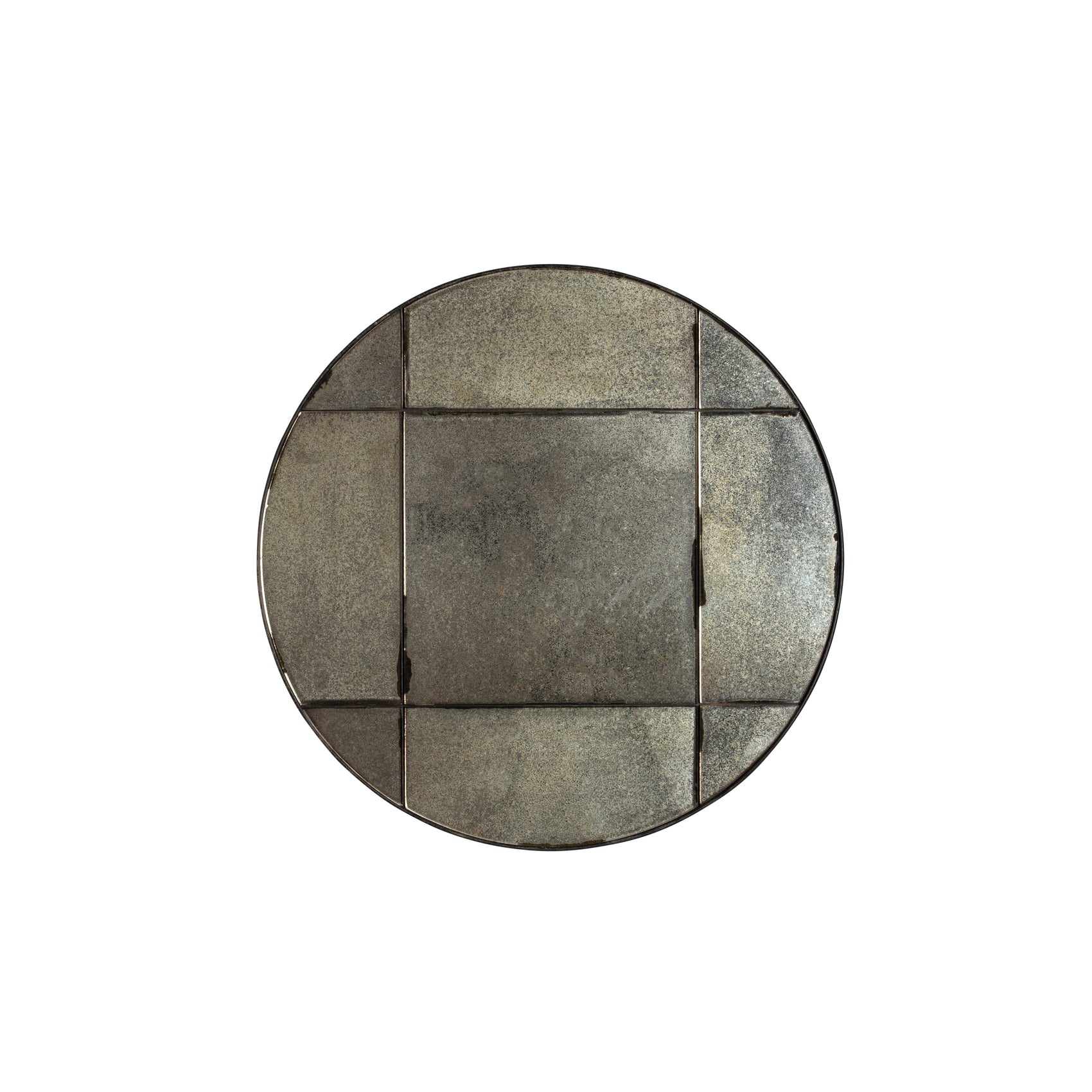 Dutchbone Mado Antique Finish Round Wall Mirror 40cm