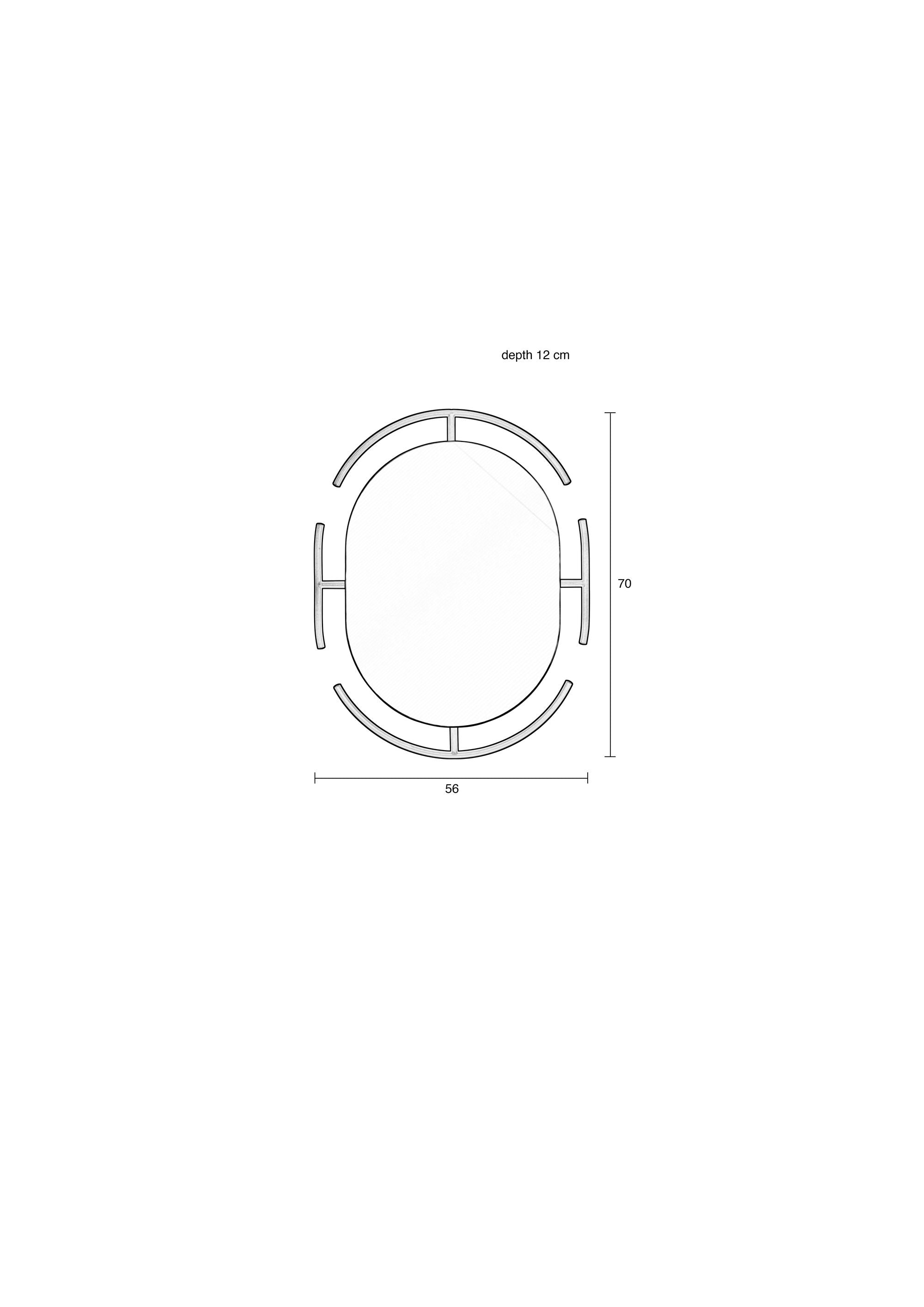 Zuiver Emma Black Oval Wall Mirror