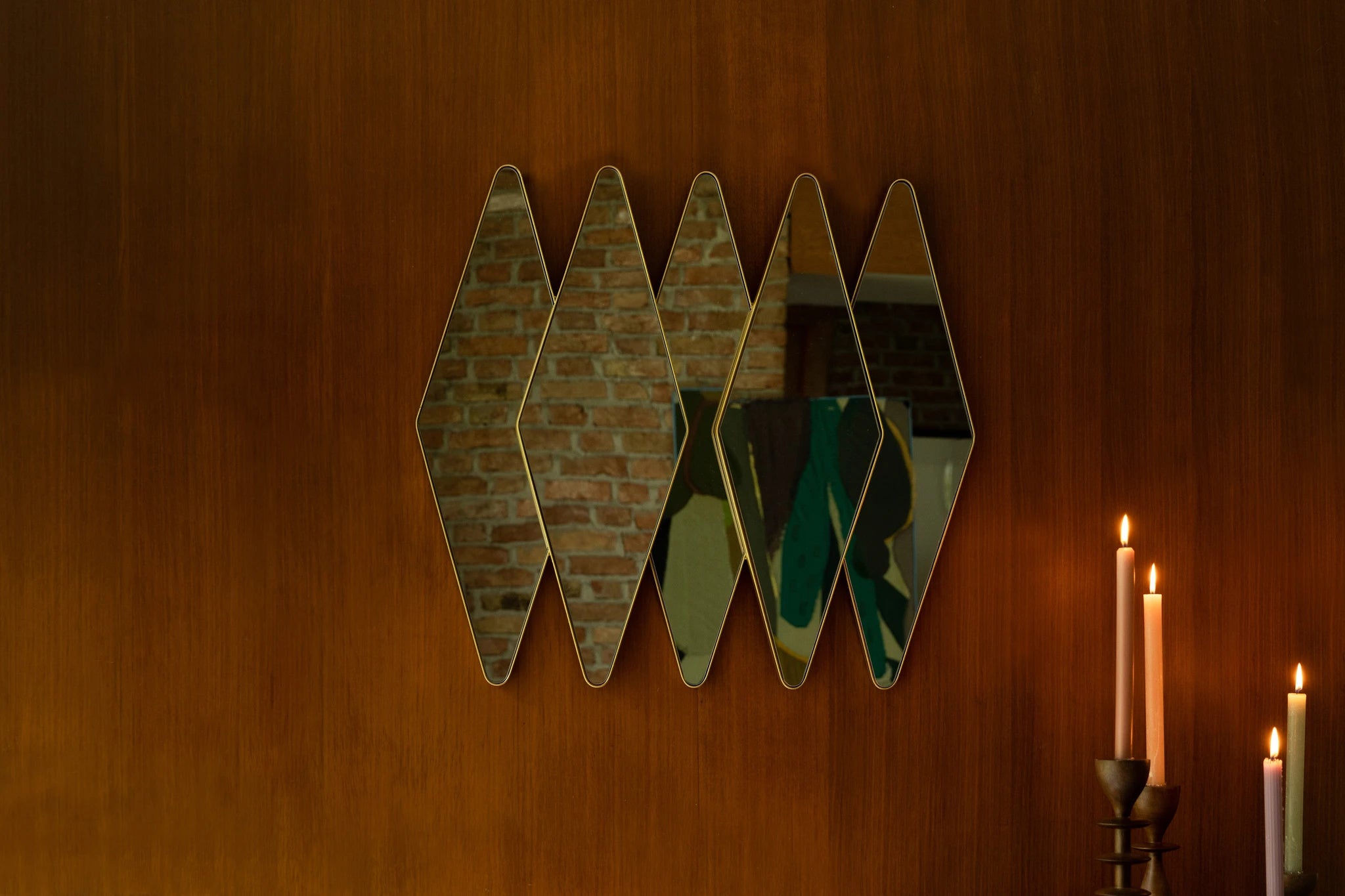 Dutchbone Kyoko Brown Mango Wood Mirror
