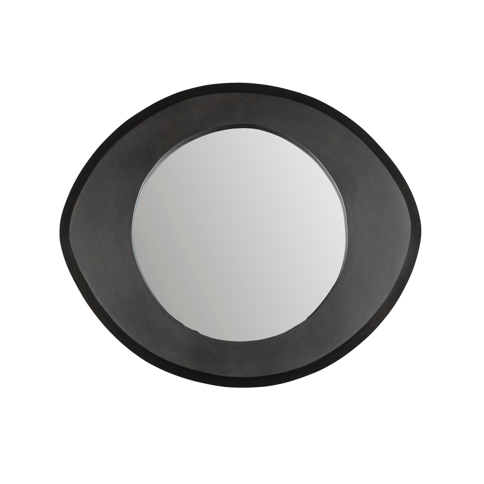Dutchbone Aren Organic Black Wood Wall Mirror Small