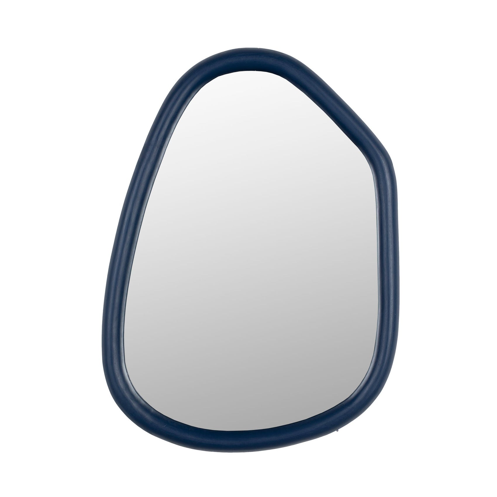 Zuiver Looks Organic Navy Blue Mango Wood Wall Mirror Small