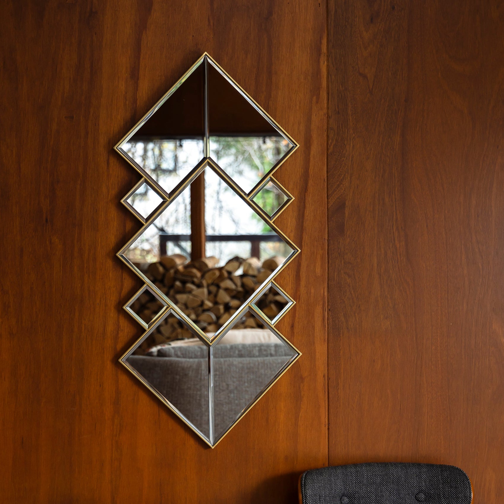 Dutchbone Miyu Layered Diamonds Wall Mirror
