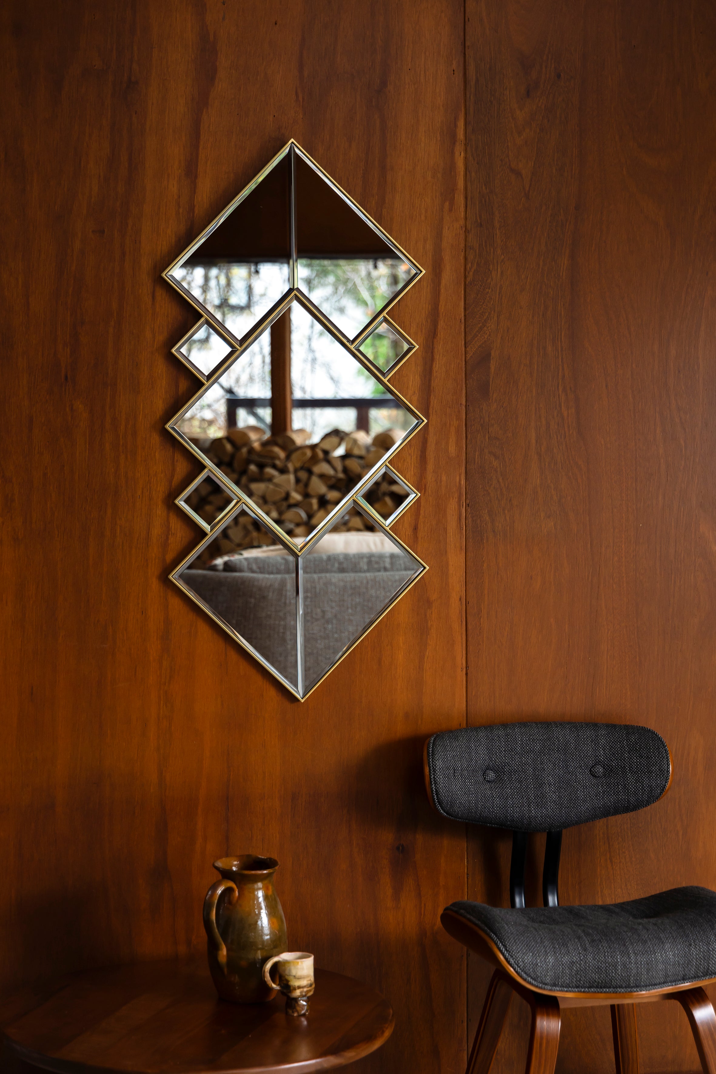 Dutchbone Miyu Layered Diamonds Wall Mirror