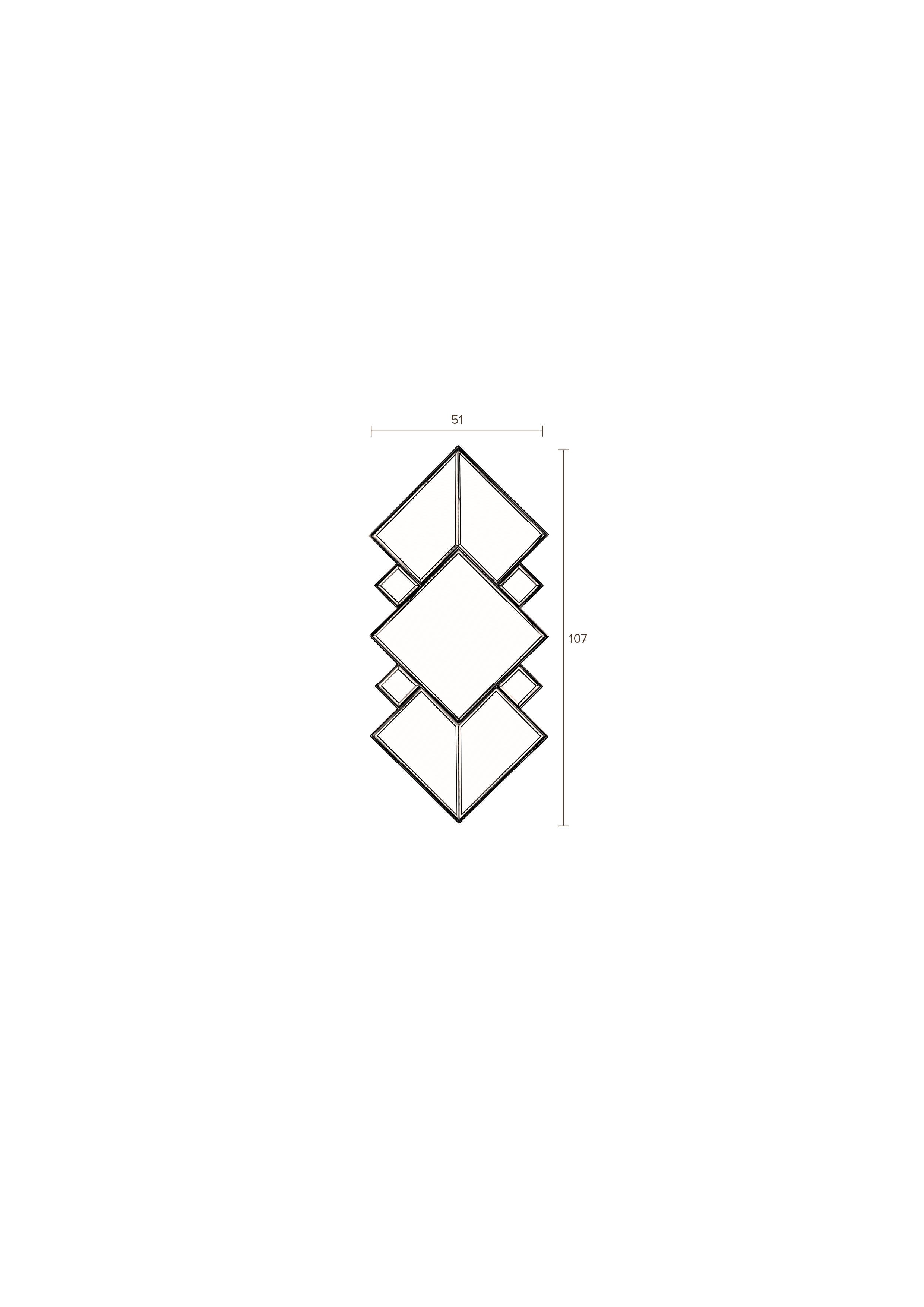 Dutchbone Miyu Layered Diamonds Wall Mirror