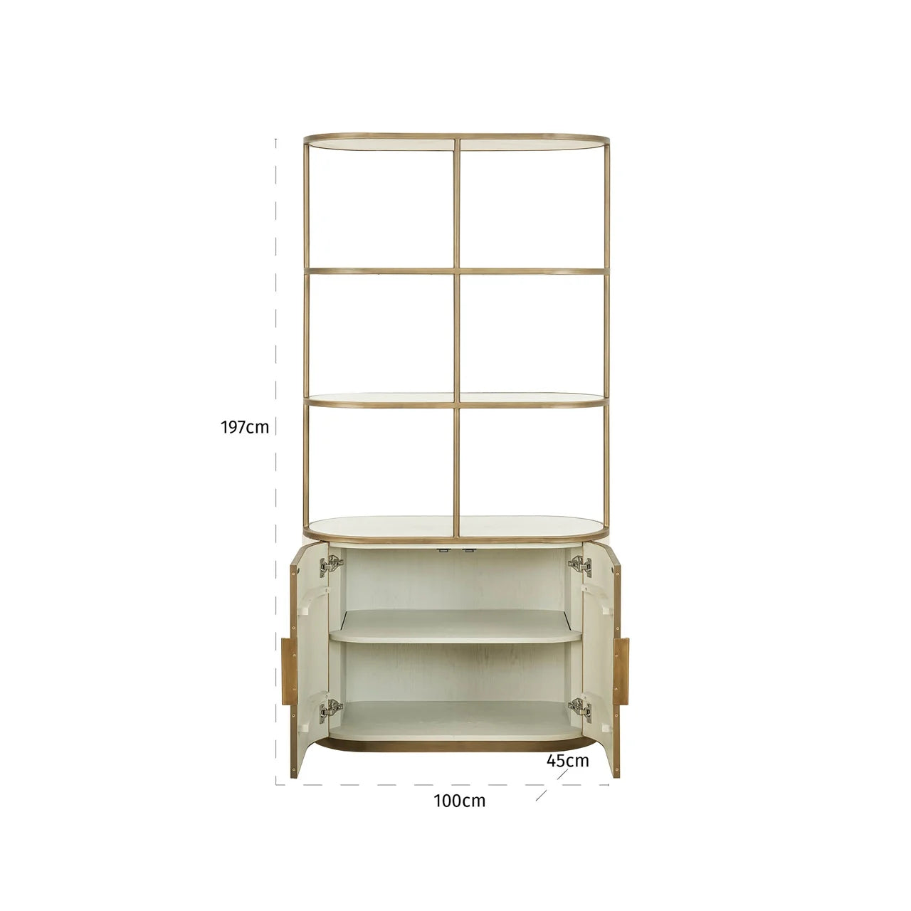 Richmond Interiors Tivoli White Ceramic Open Display Unit