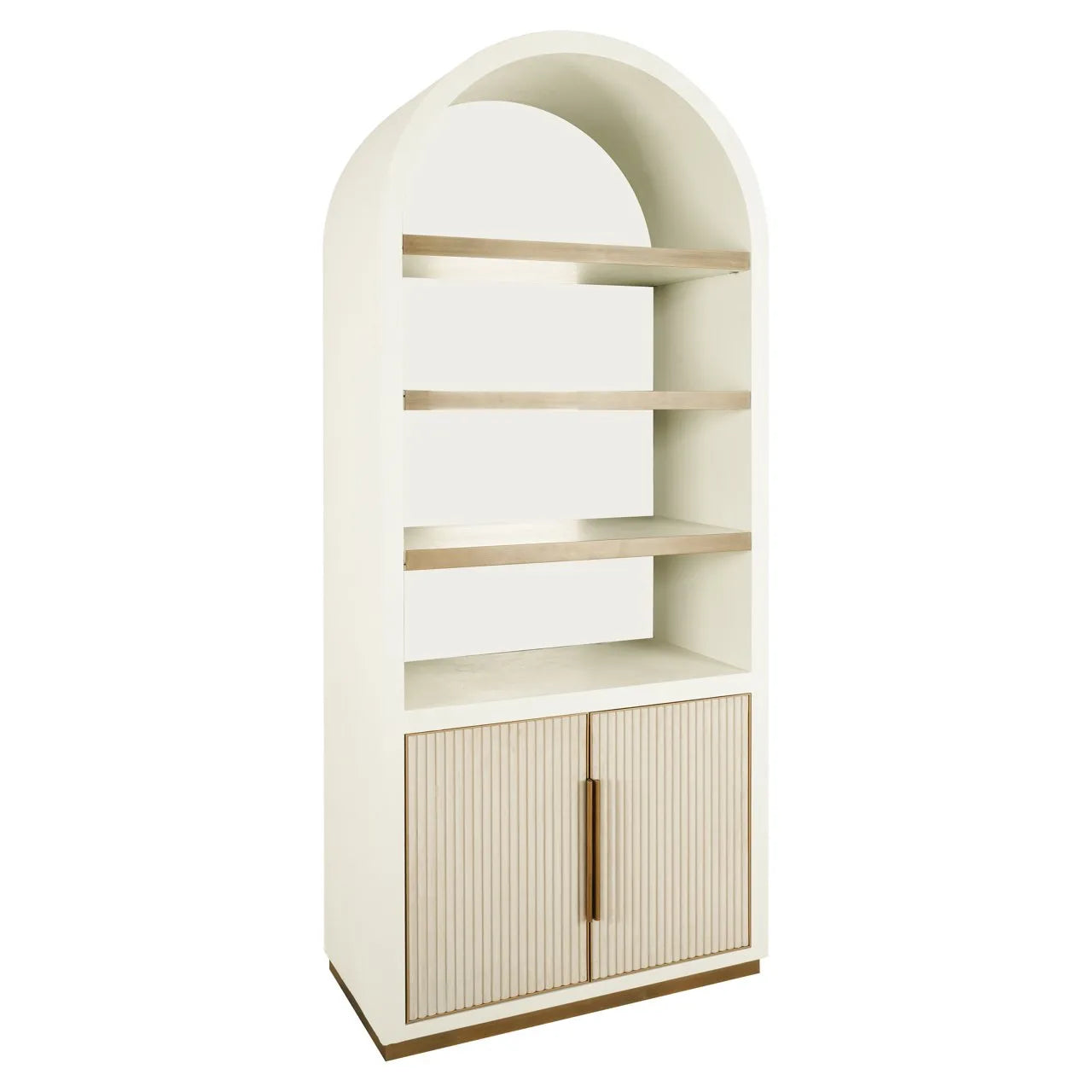 Richmond Interiors Tivoli White Oak Wood Arched Top Display Unit