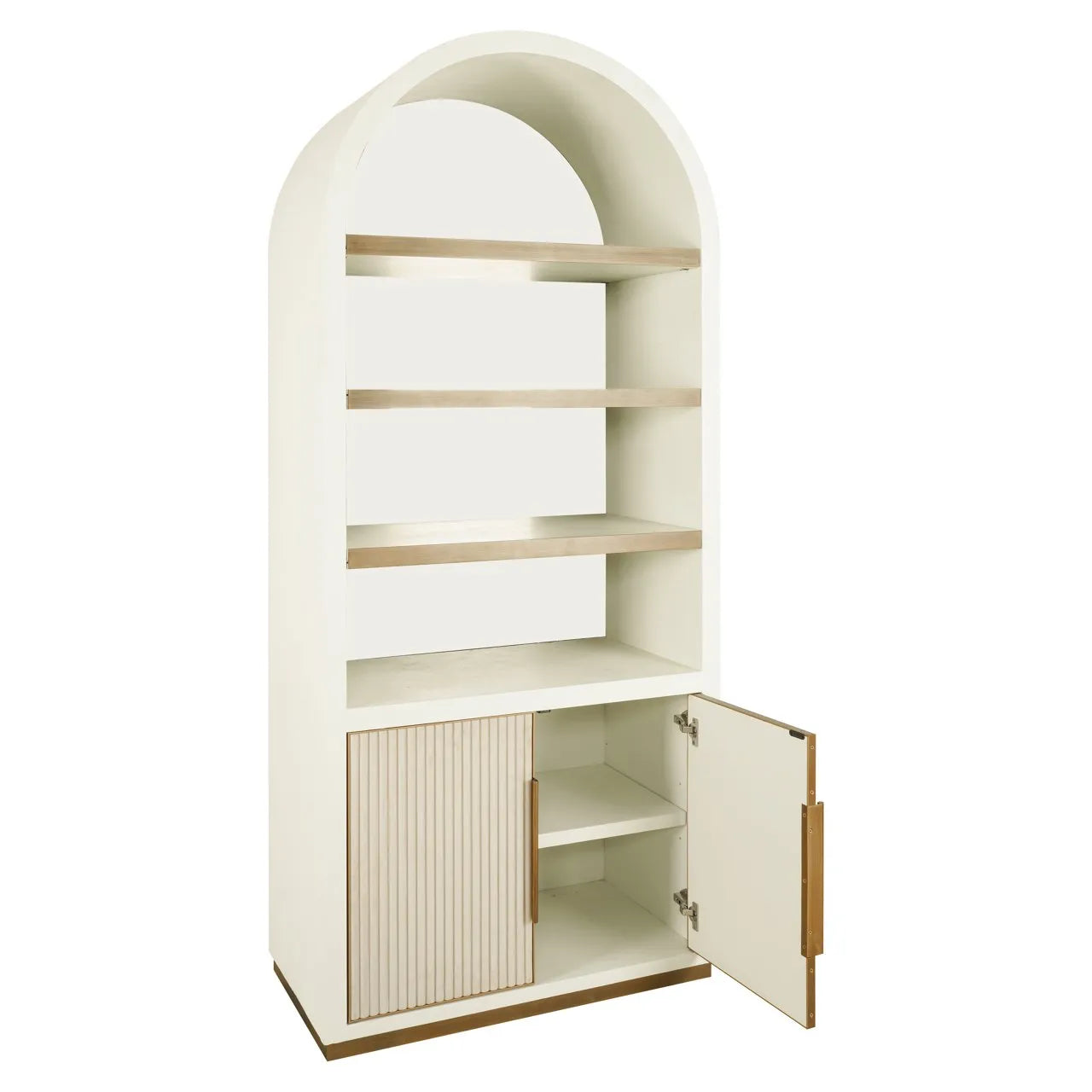 Richmond Interiors Tivoli White Oak Wood Arched Top Display Unit
