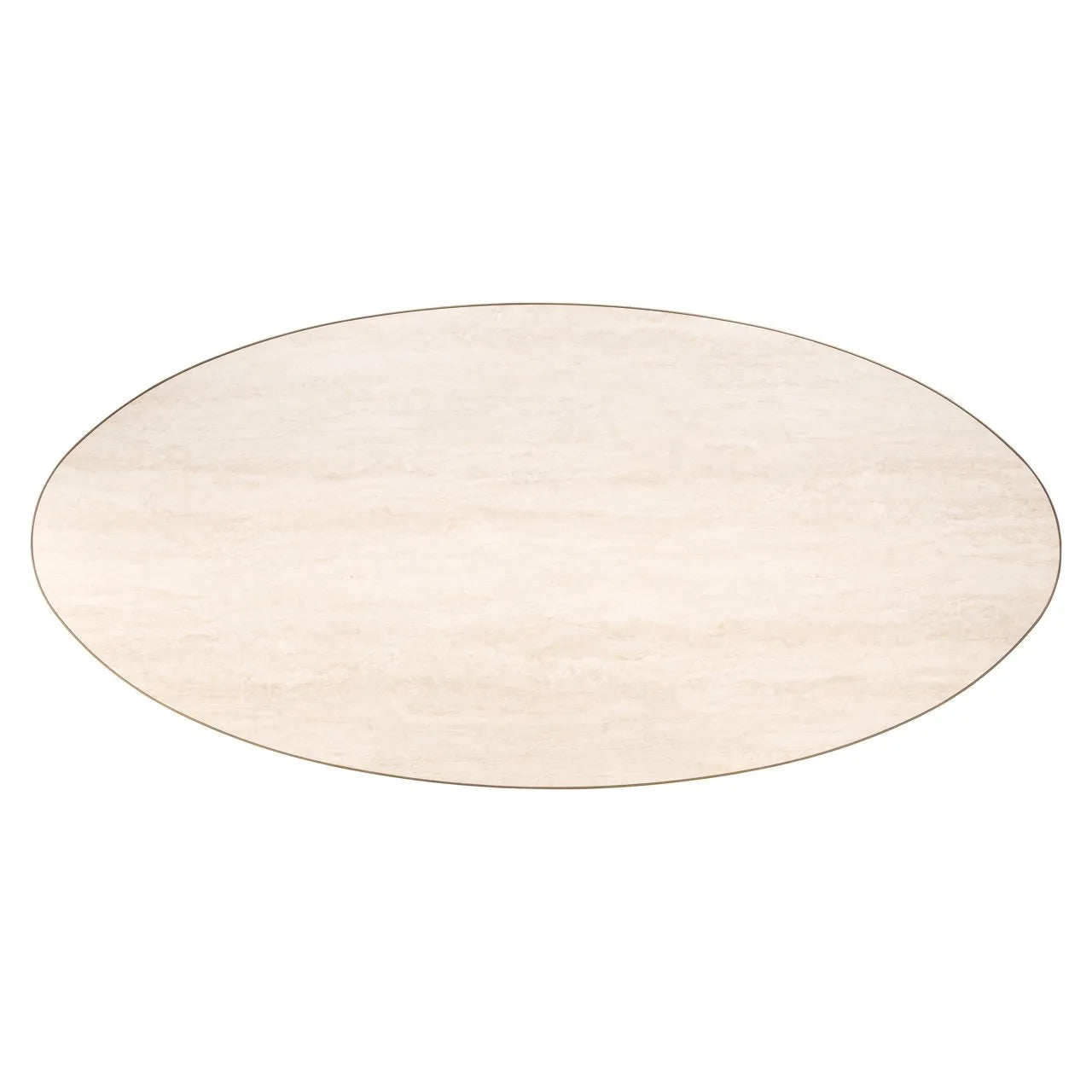 Richmond Interiors Tivoli White Travertine Oval Dining Table 230cm