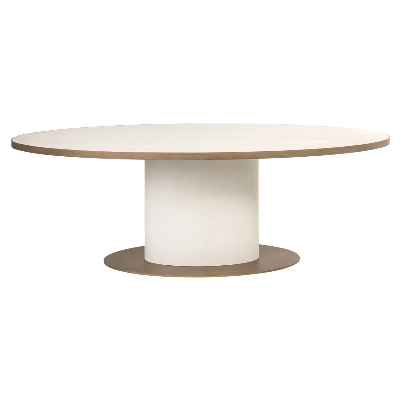 Richmond Interiors Tivoli White Travertine Oval Dining Table 230cm