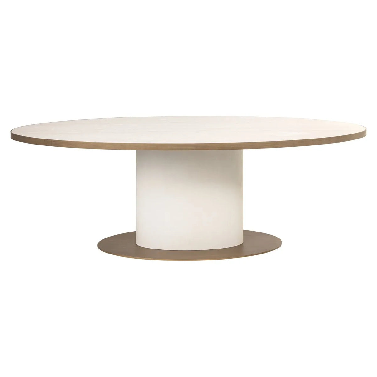 Richmond Interiors Tivoli White Travertine Oval Dining Table 230cm