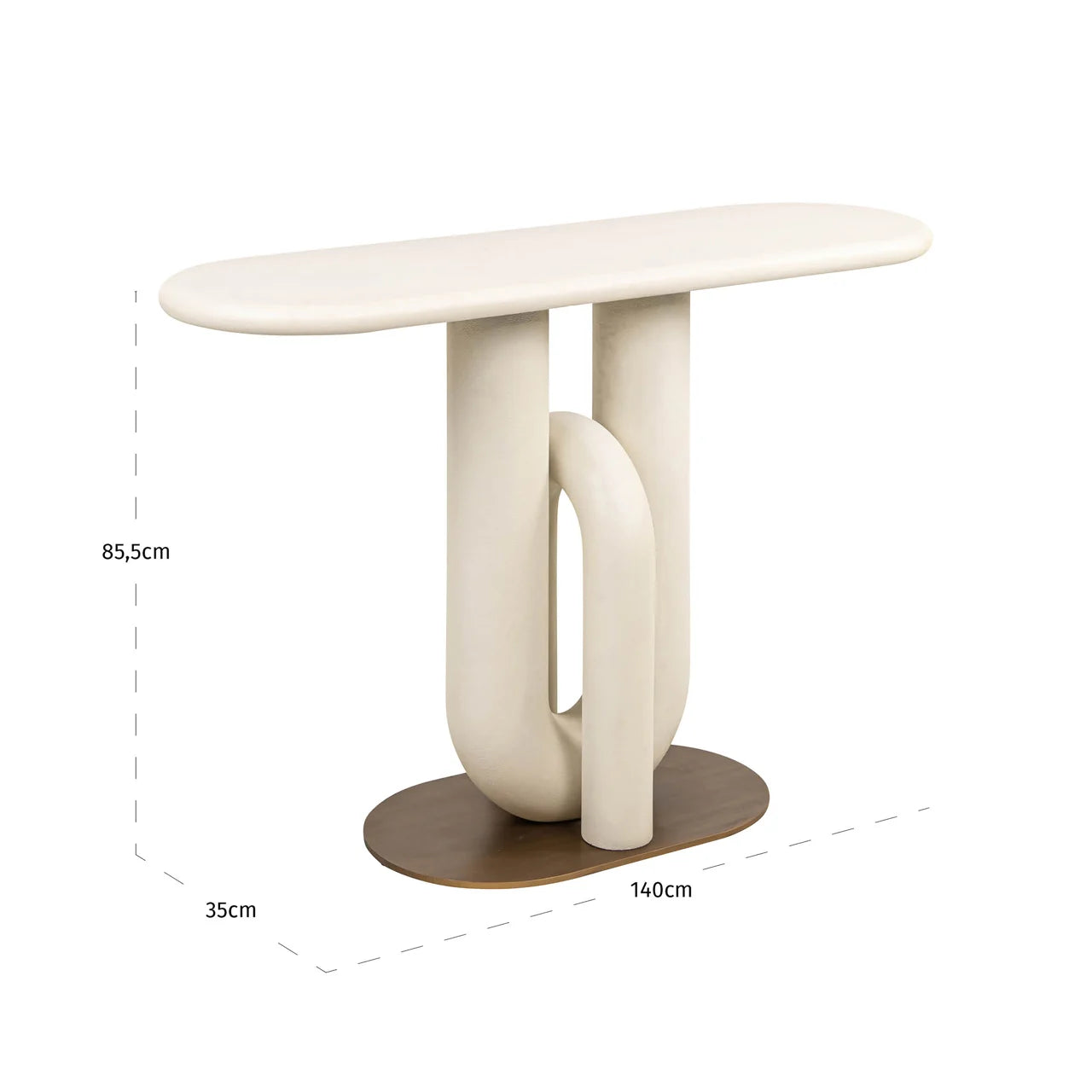 Richmond Interiors Winslow White Knot Console Table