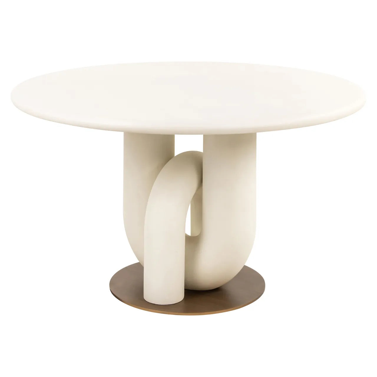 Richmond Interiors Winslow White Knot Round Dining Table 135cm