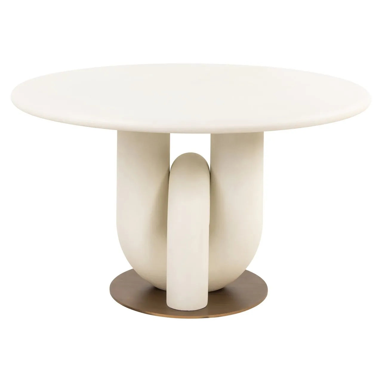 Richmond Interiors Winslow White Knot Round Dining Table 135cm