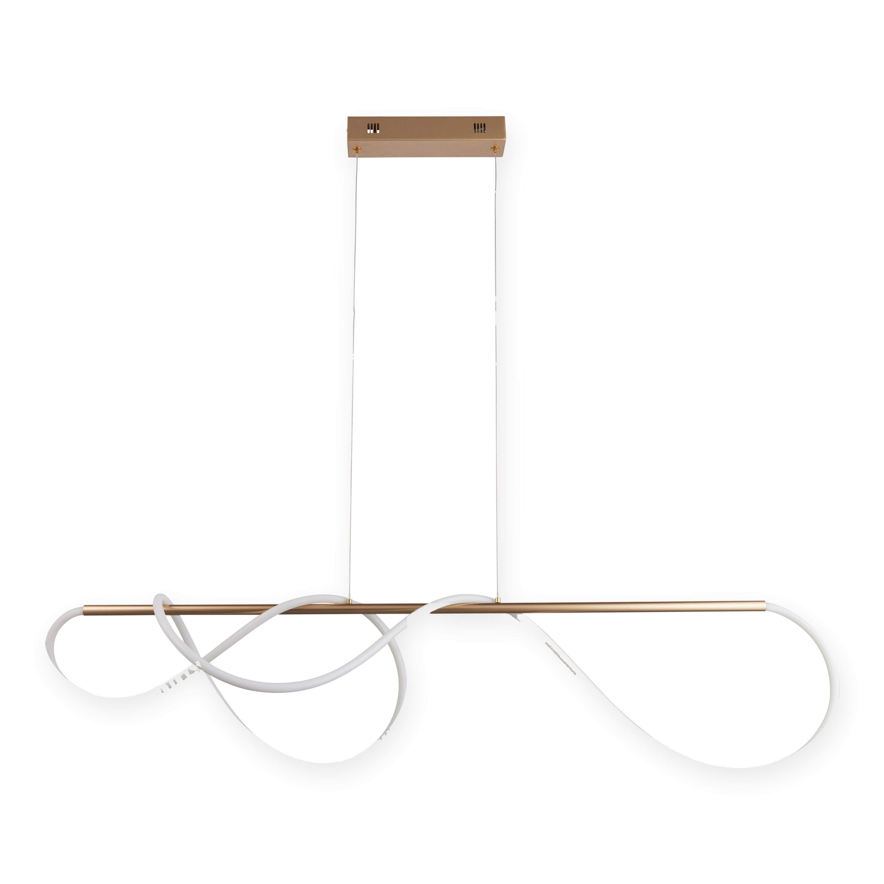 Apollo Curly Bar Gold Pendant Light