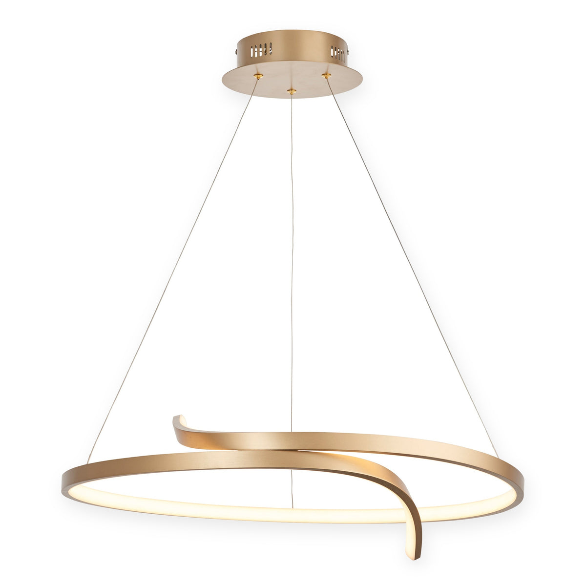 Playa Brushed Gold Halo LED Pendant Light