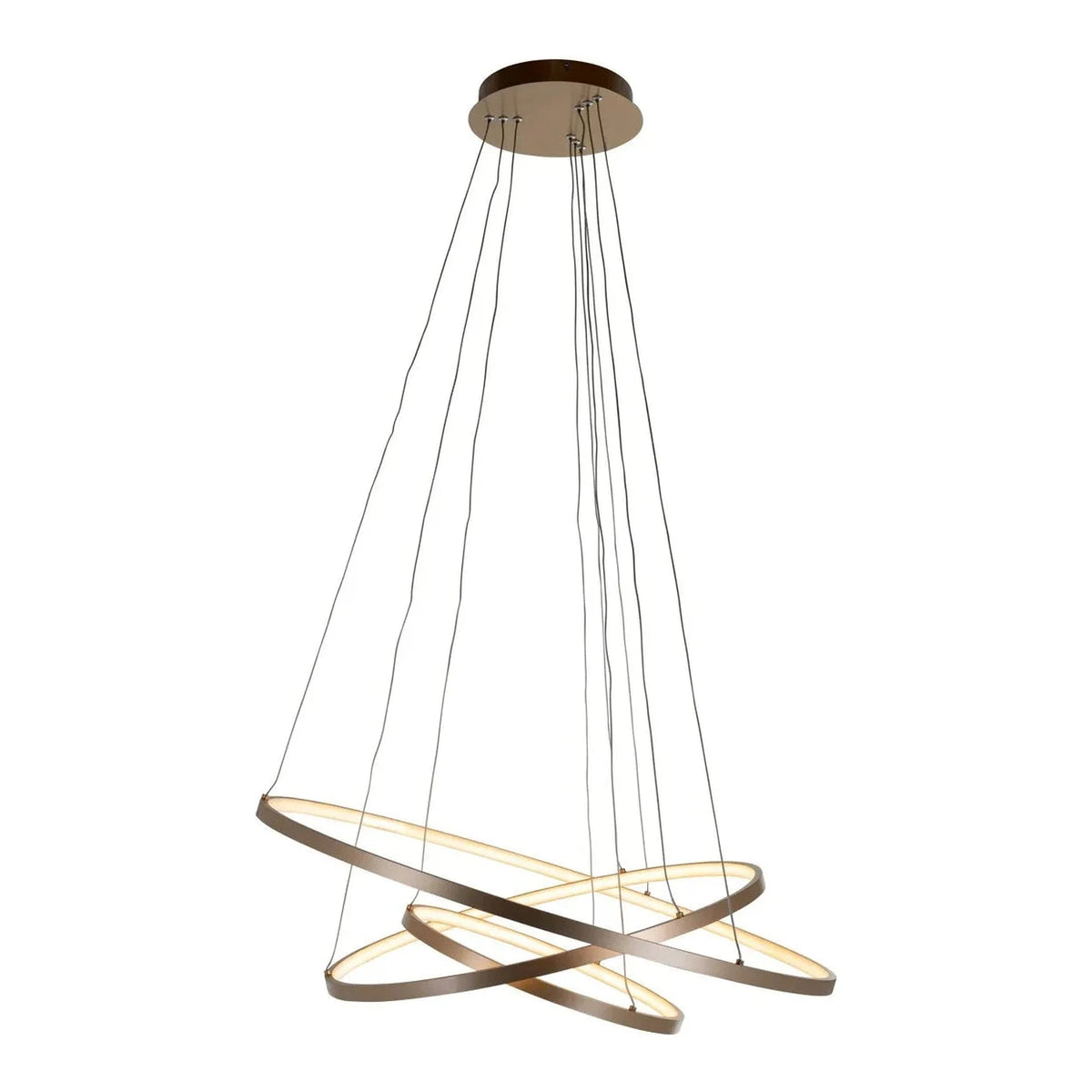 Richmond Interiors Amira Gold Triple Halo Led Ceiling Pendant Light