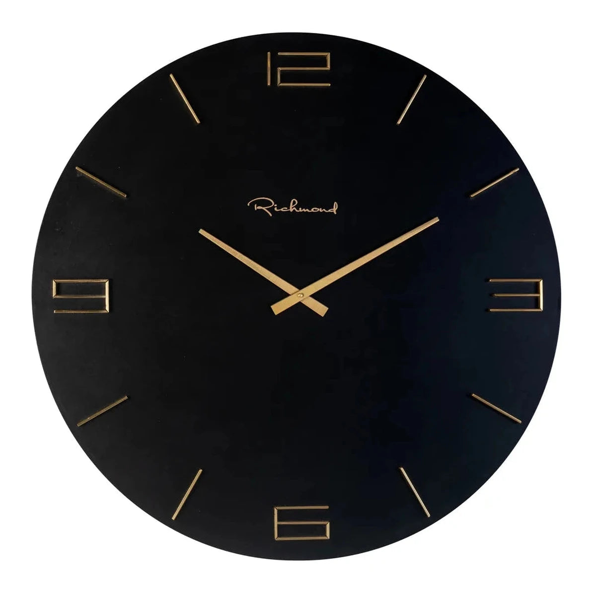 Richmond Interiors Byram Black & Gold Round Wall Clock