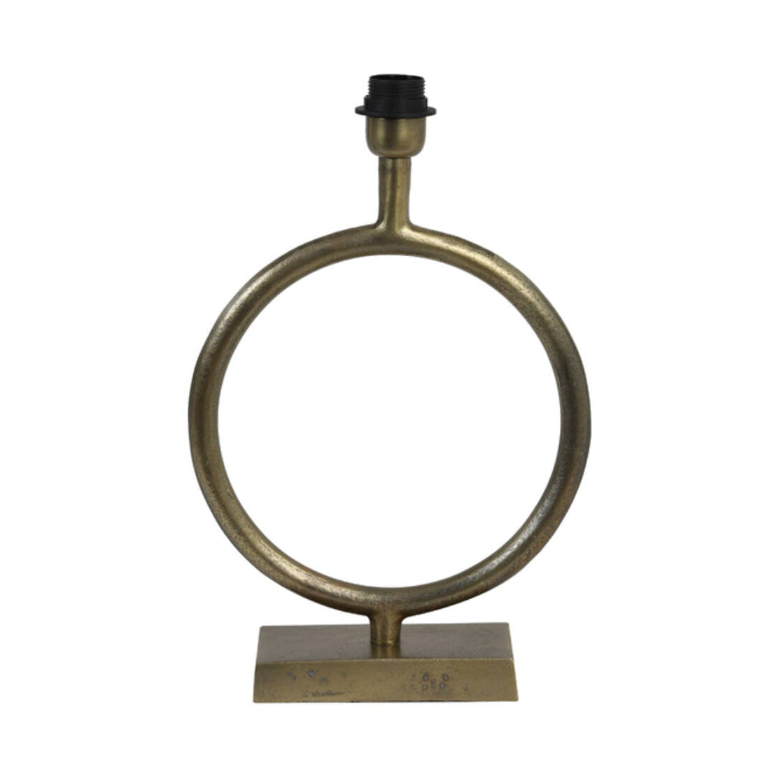 Livu Raw Antique Bronze Metal Ring Table Lamp Base 35cm