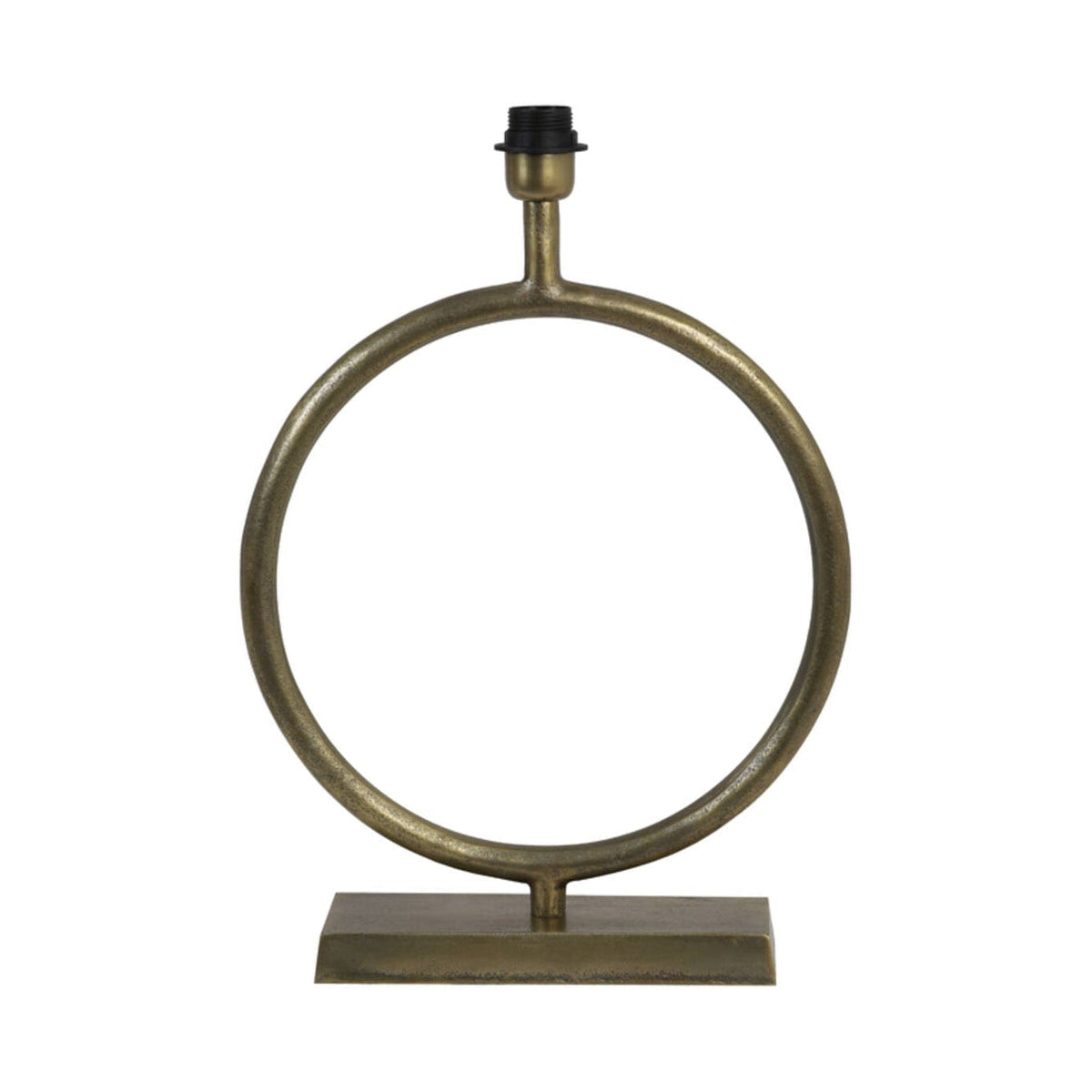 Livu Raw Antique Bronze Metal Ring Table Lamp Base 50cm