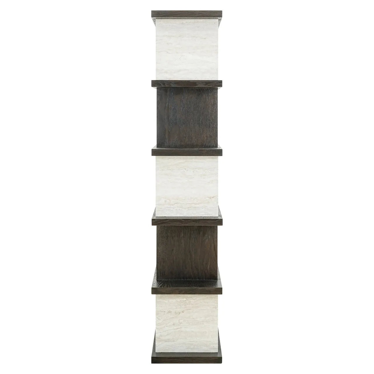 Richmond Interiors Waldorf Brown Oak Wood & Stone Display Unit
