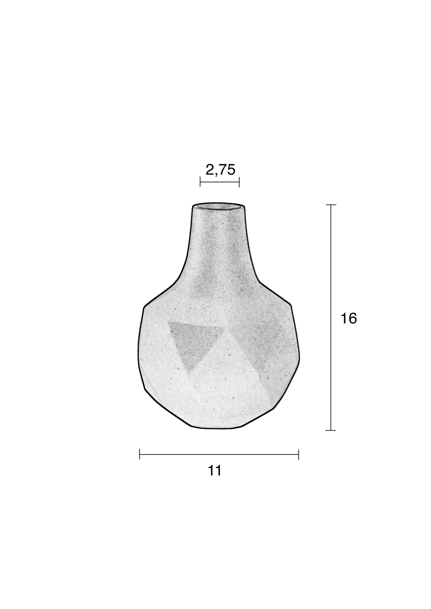 Zuiver Bloom Grey Aluminium Vase