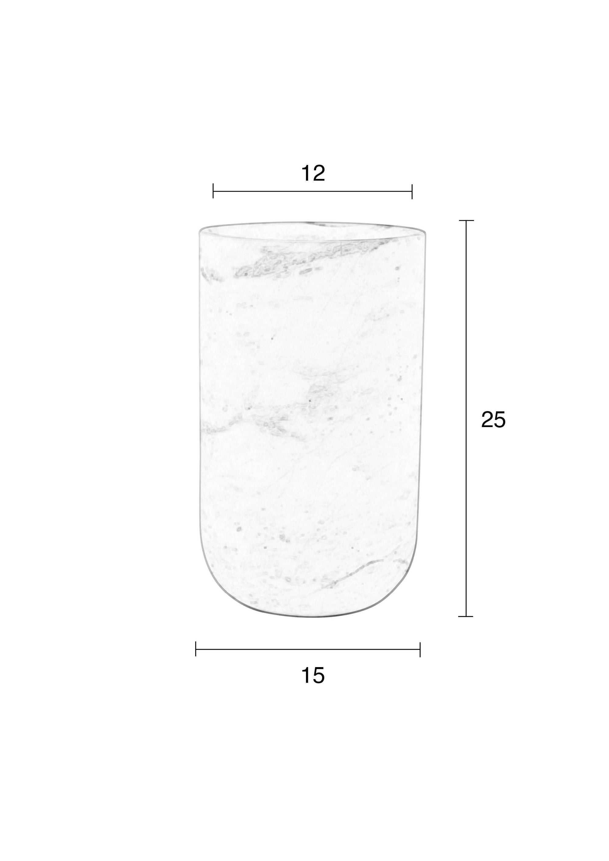 Zuiver Fajen White Marble Vase