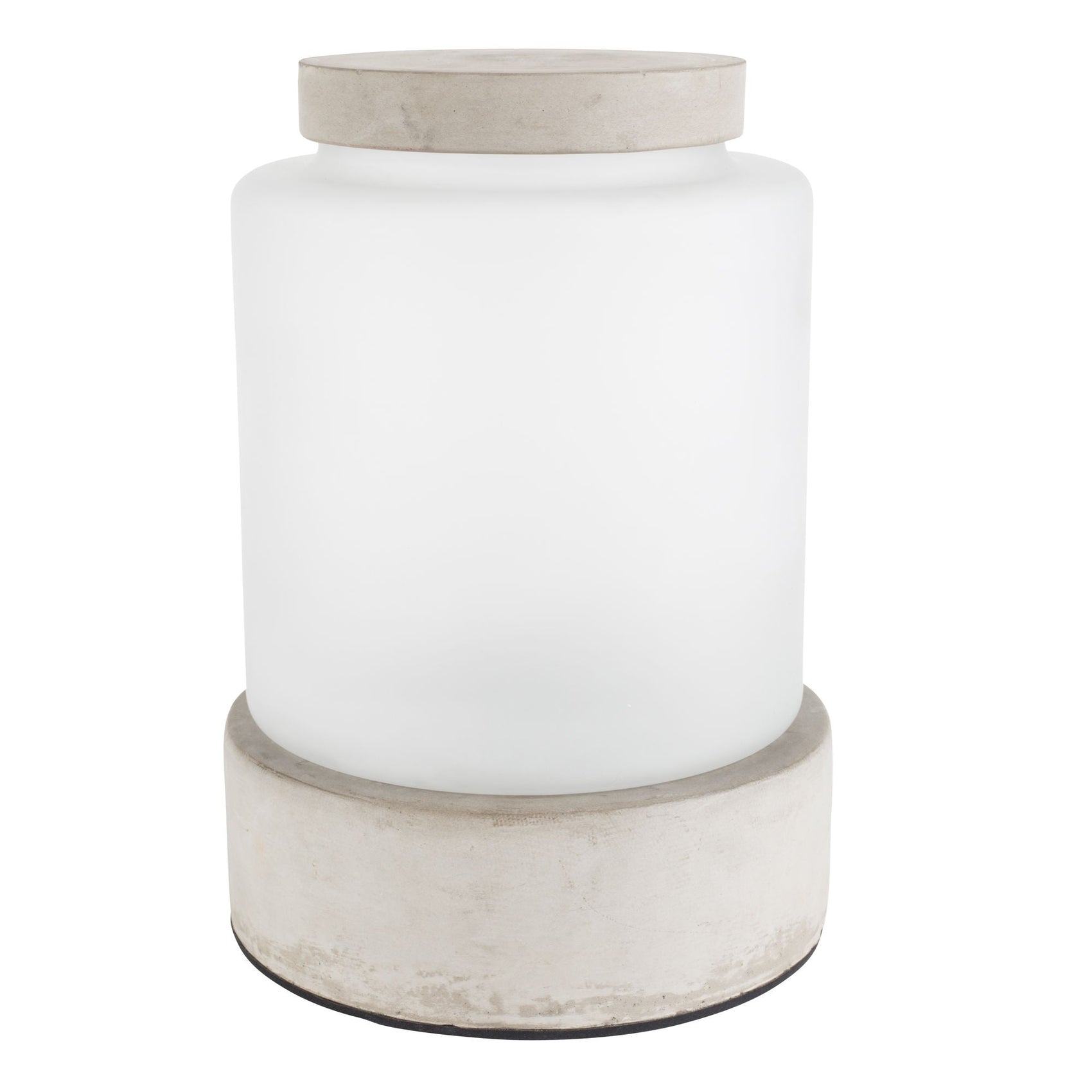 Zuiver Reina Grey Concrete & Frosted Glass Vase Large