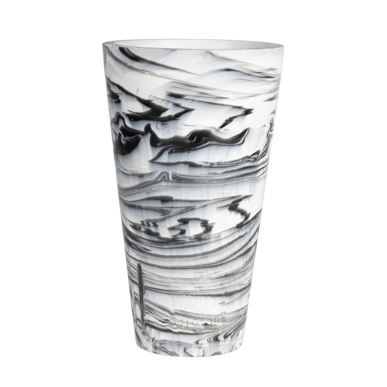 Zuiver Conic Black & White Marble Effect Vase Medium