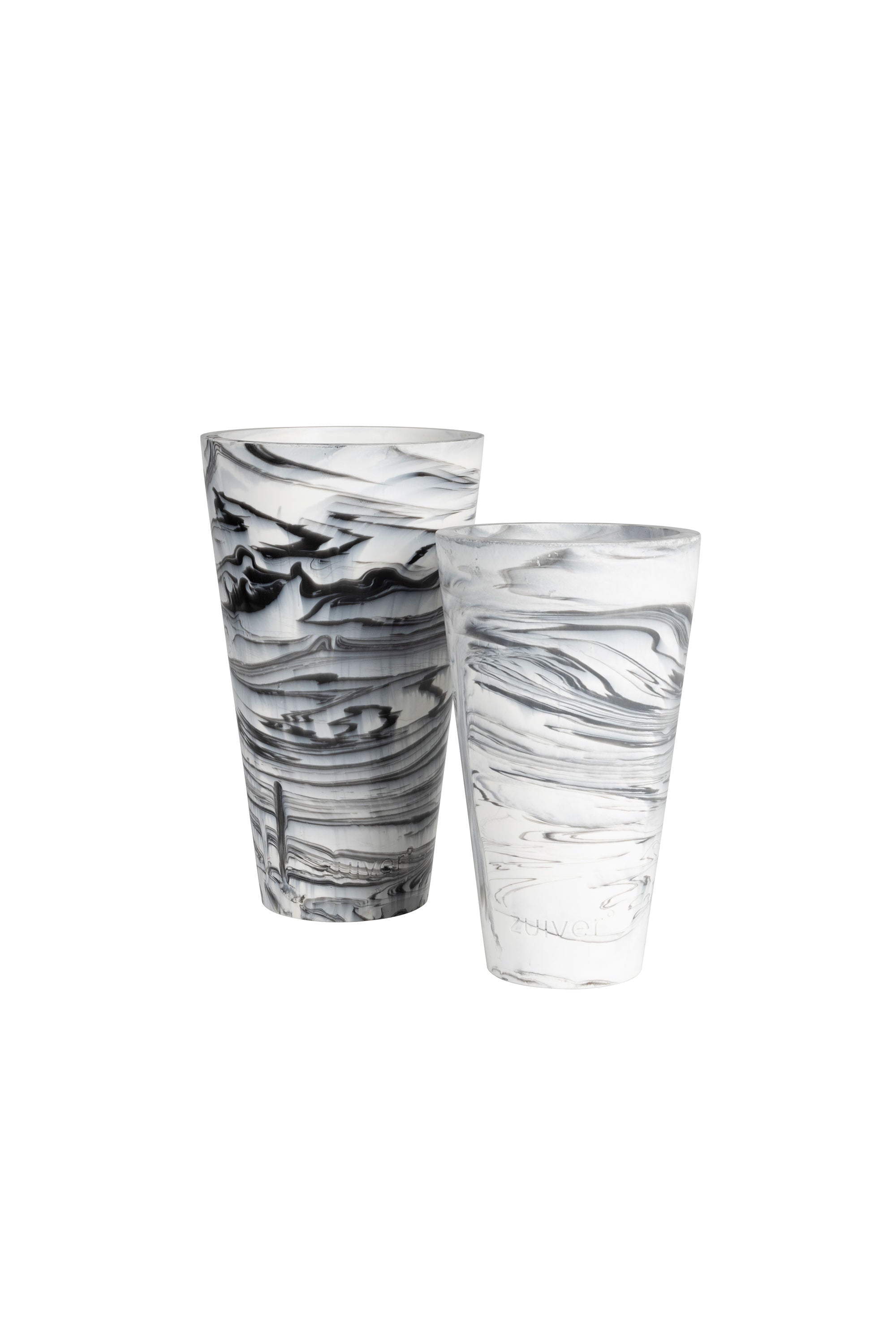 Zuiver Conic Black & White Marble Effect Vase Medium