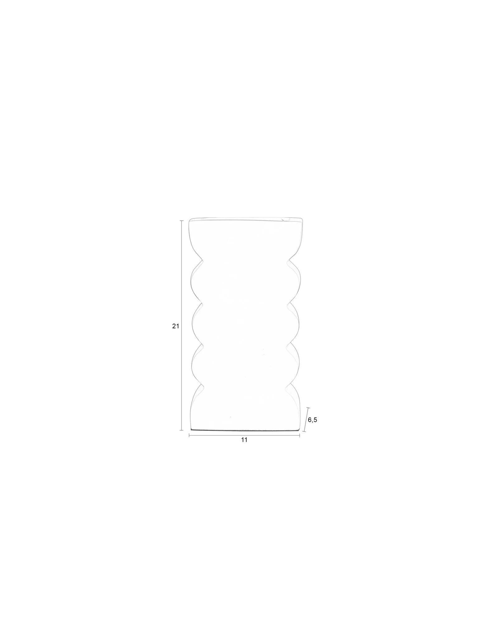 Zuiver Curves Shiny Silver Aluminium Vase Small