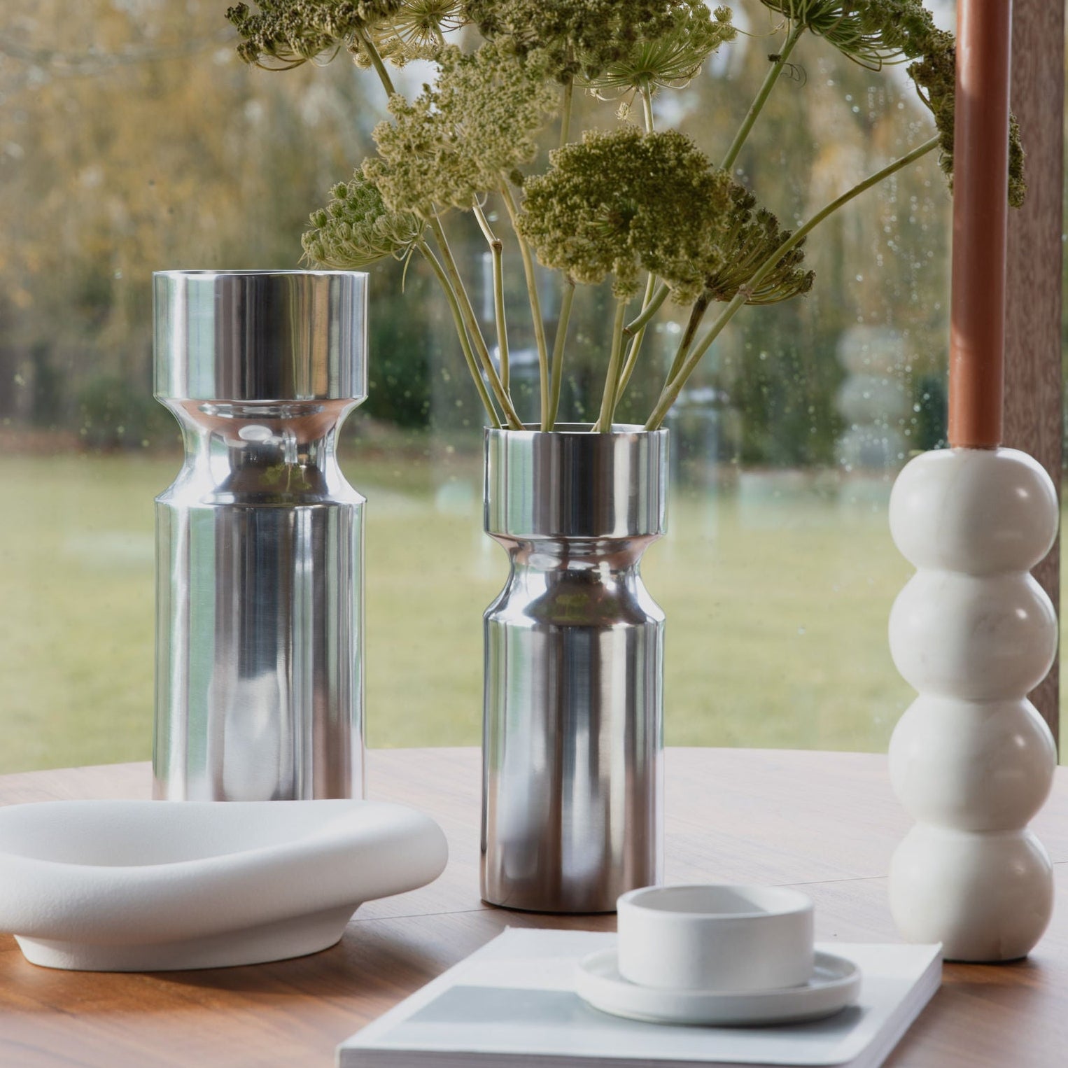 Zuiver Glory Silver Aluminium Vase Medium