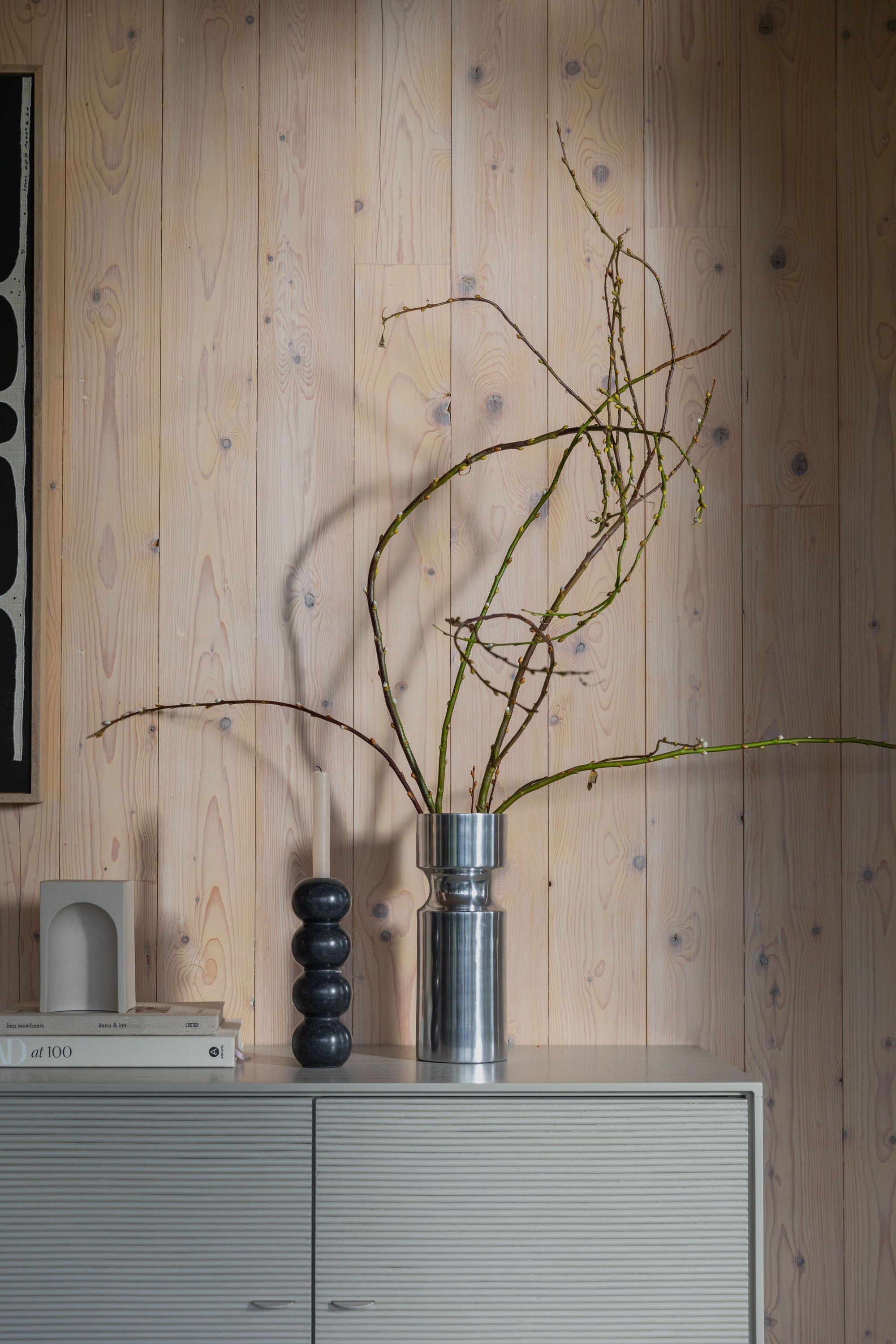 Zuiver Glory Silver Aluminium Vase Medium - CLEARANCE