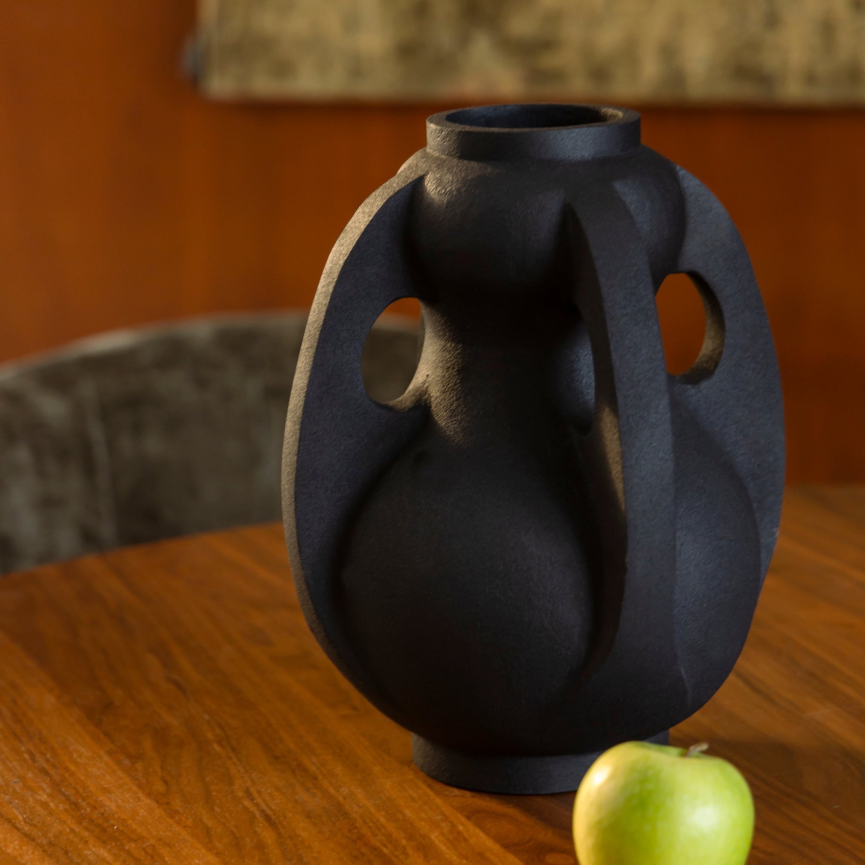 Dutchbone Thiago Black Vase Large
