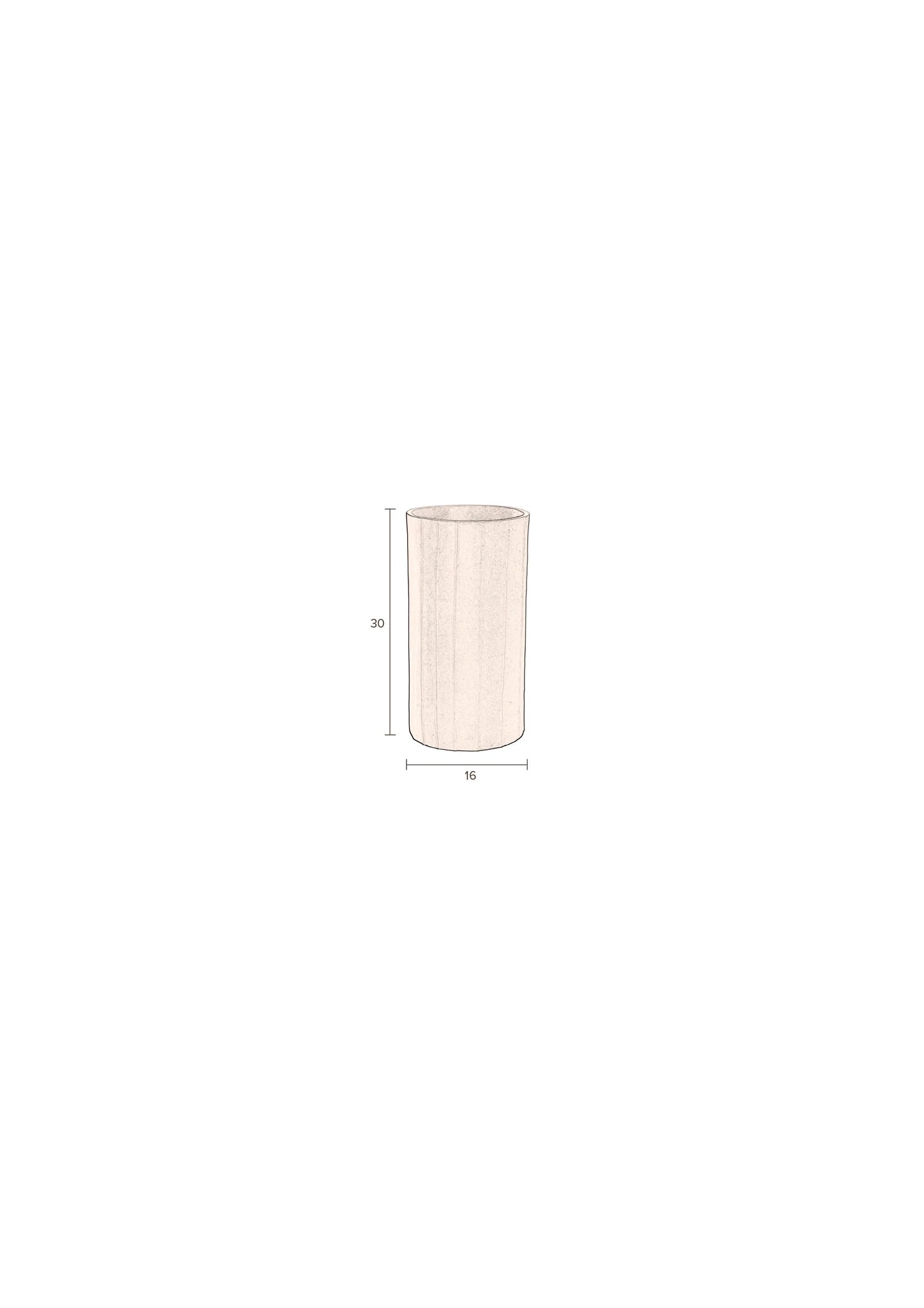 Dutchbone Rander Beige Iron Vase