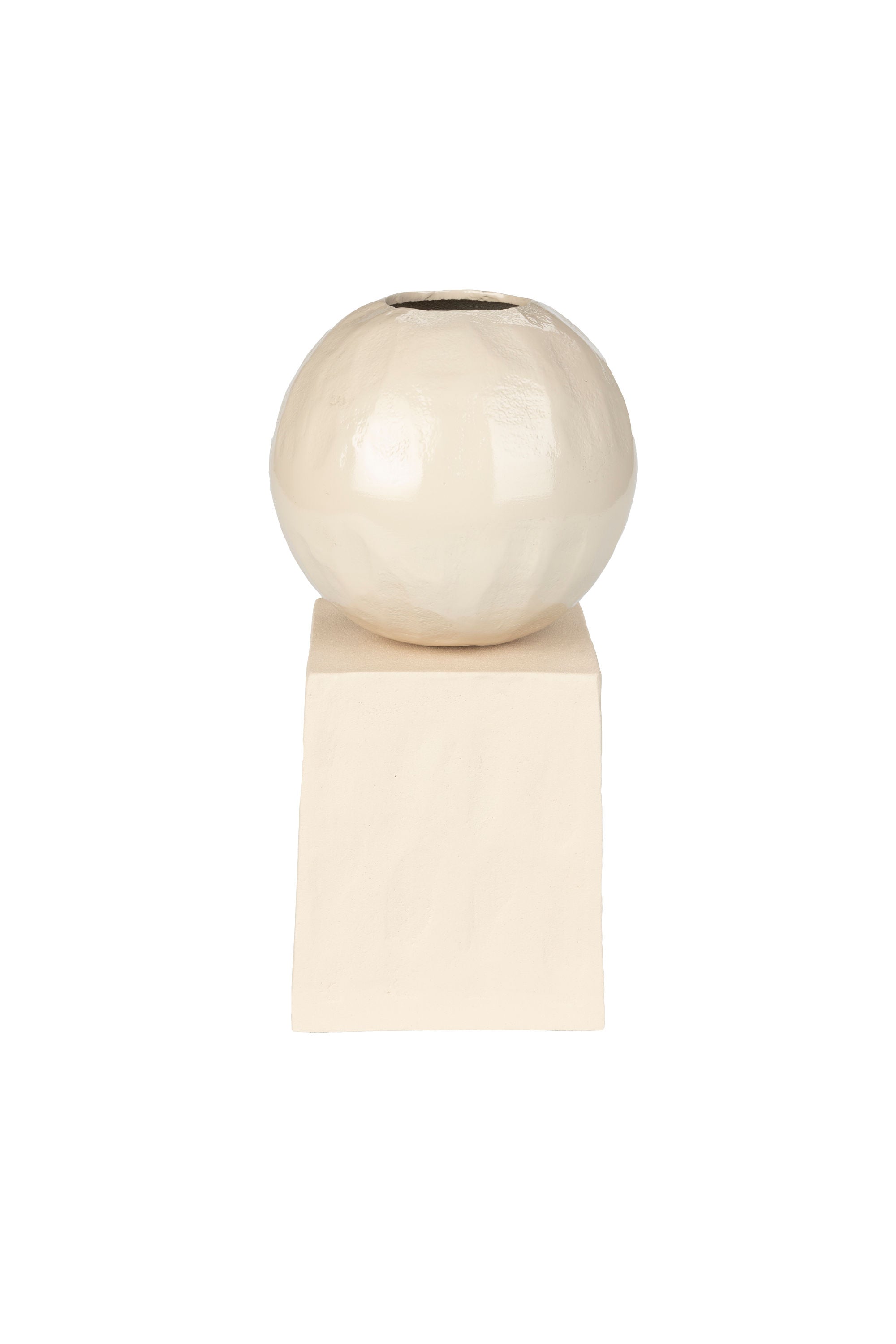 Zuiver Crocus Beige Gloss Spherical Vase - CLEARANCE