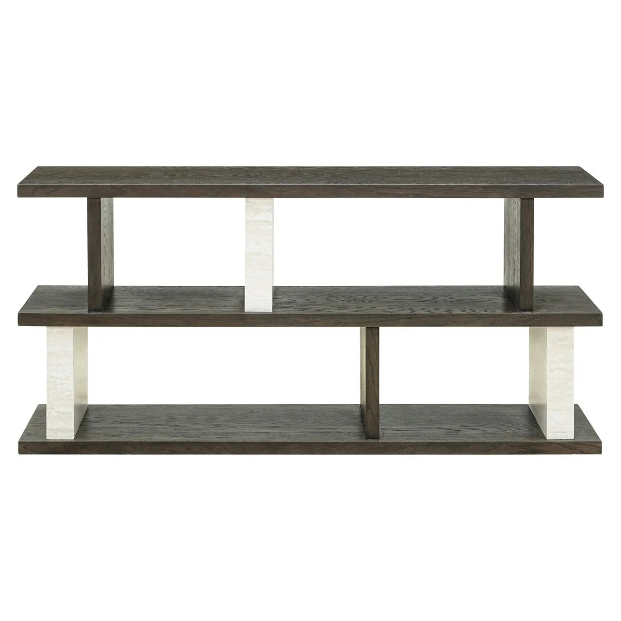 Richmond Interiors Waldorf Brown Wood & Stone Console Table
