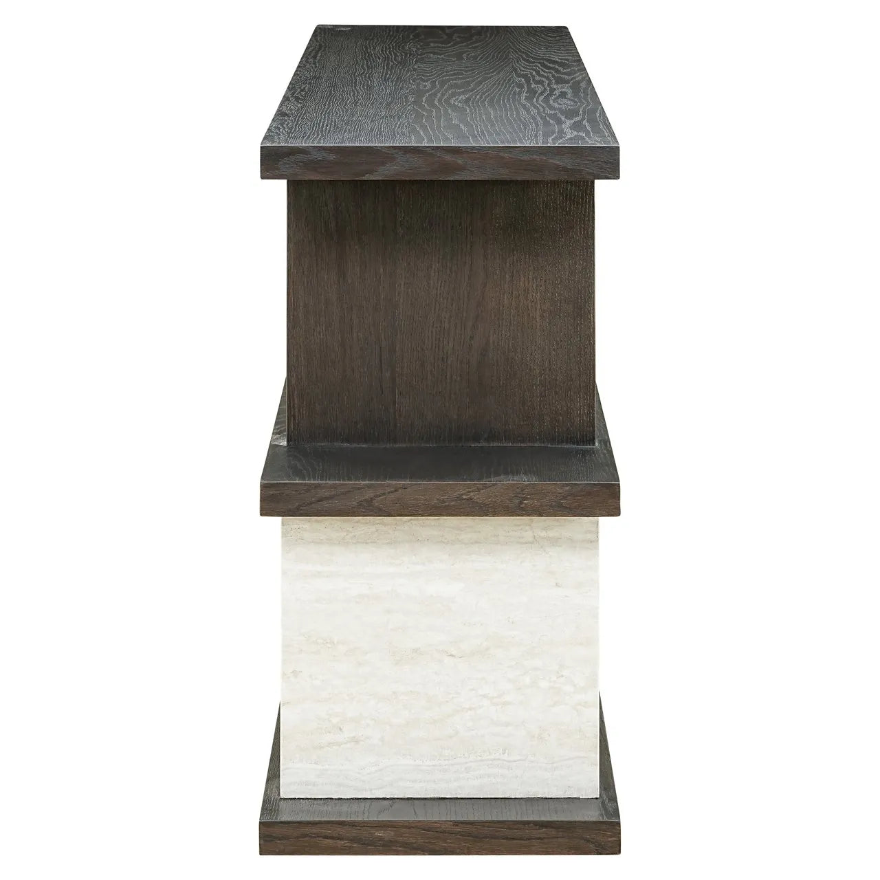 Richmond Interiors Waldorf Brown Wood & Stone Console Table