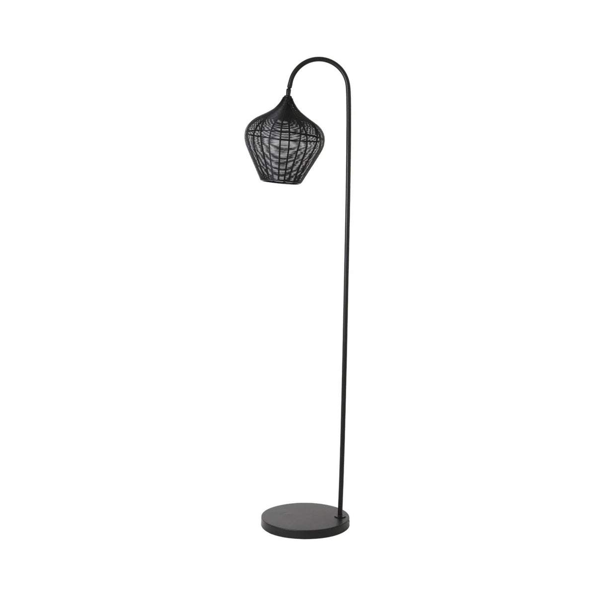 Alvaro Matt Black Metal Floor Lamp