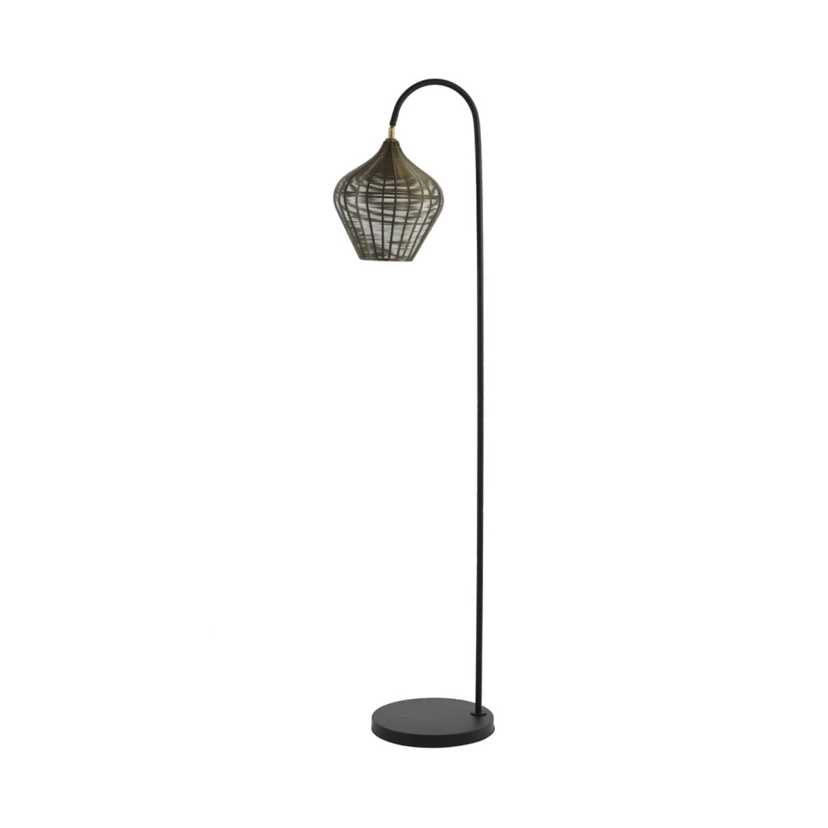 Alvaro Antique Bronze & Matt Black Metal Floor Lamp