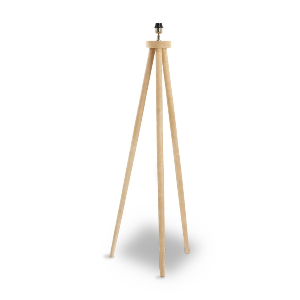 Ilias Matt Natural Wood Tripod Floor Lamp