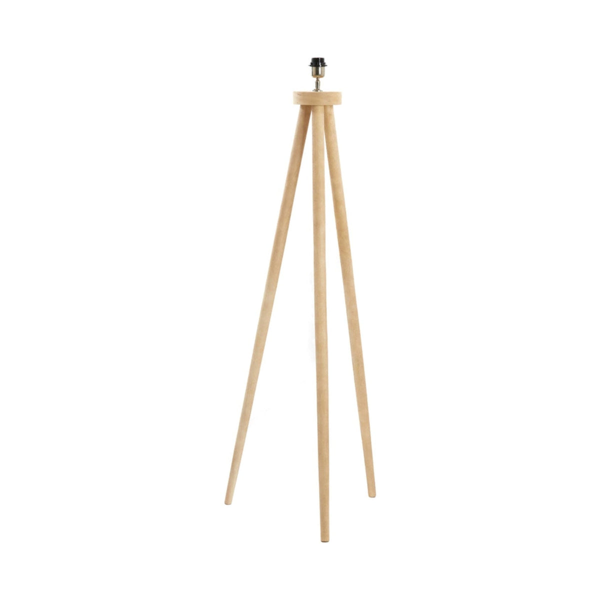 Ilias Matt Natural Wood Tripod Floor Lamp