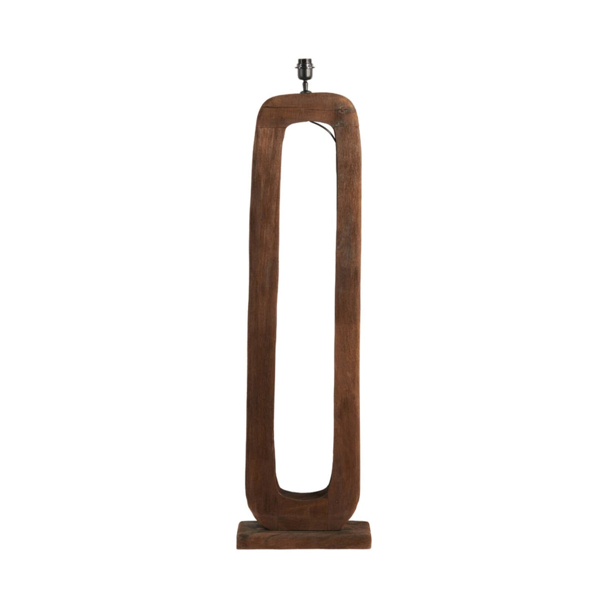 Kelafo Chocolate Brown Wood Floor Lamp Base