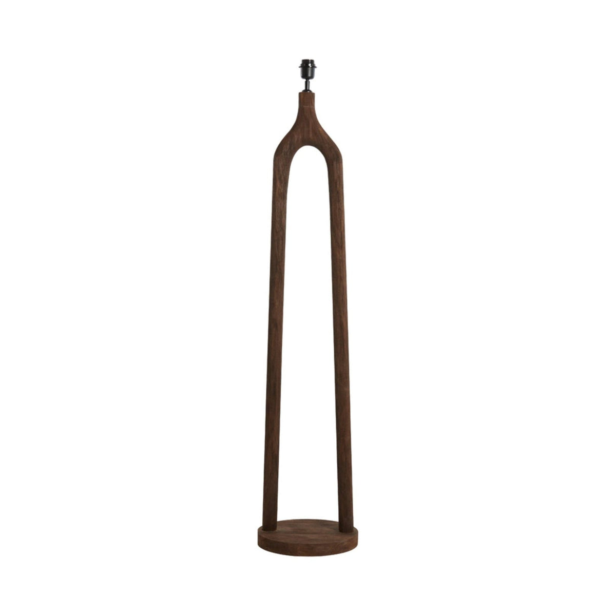 Xitta Matt Dark Brown Wood Floor Lamp Base