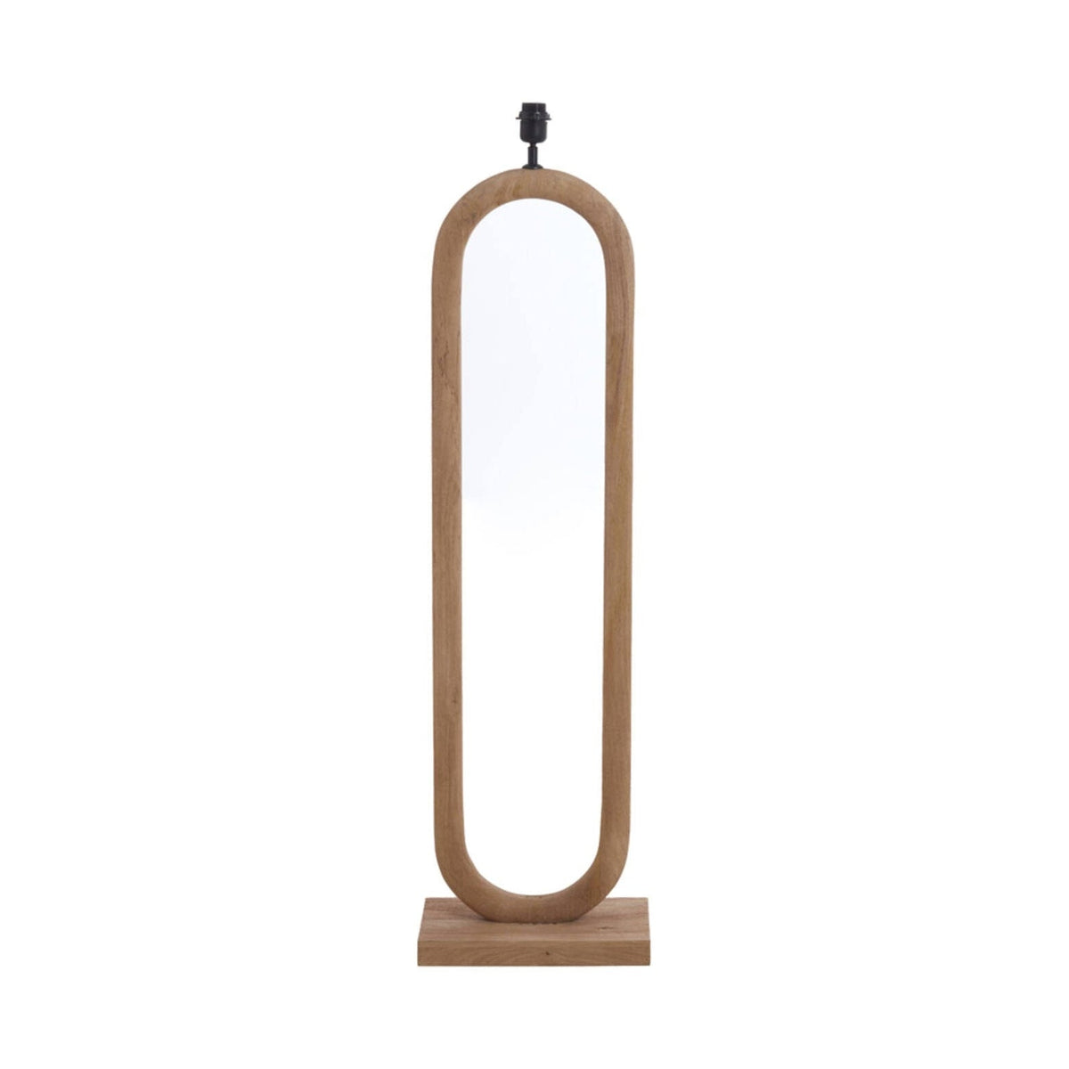 Paceco Matt Natural Wood Floor Lamp Base
