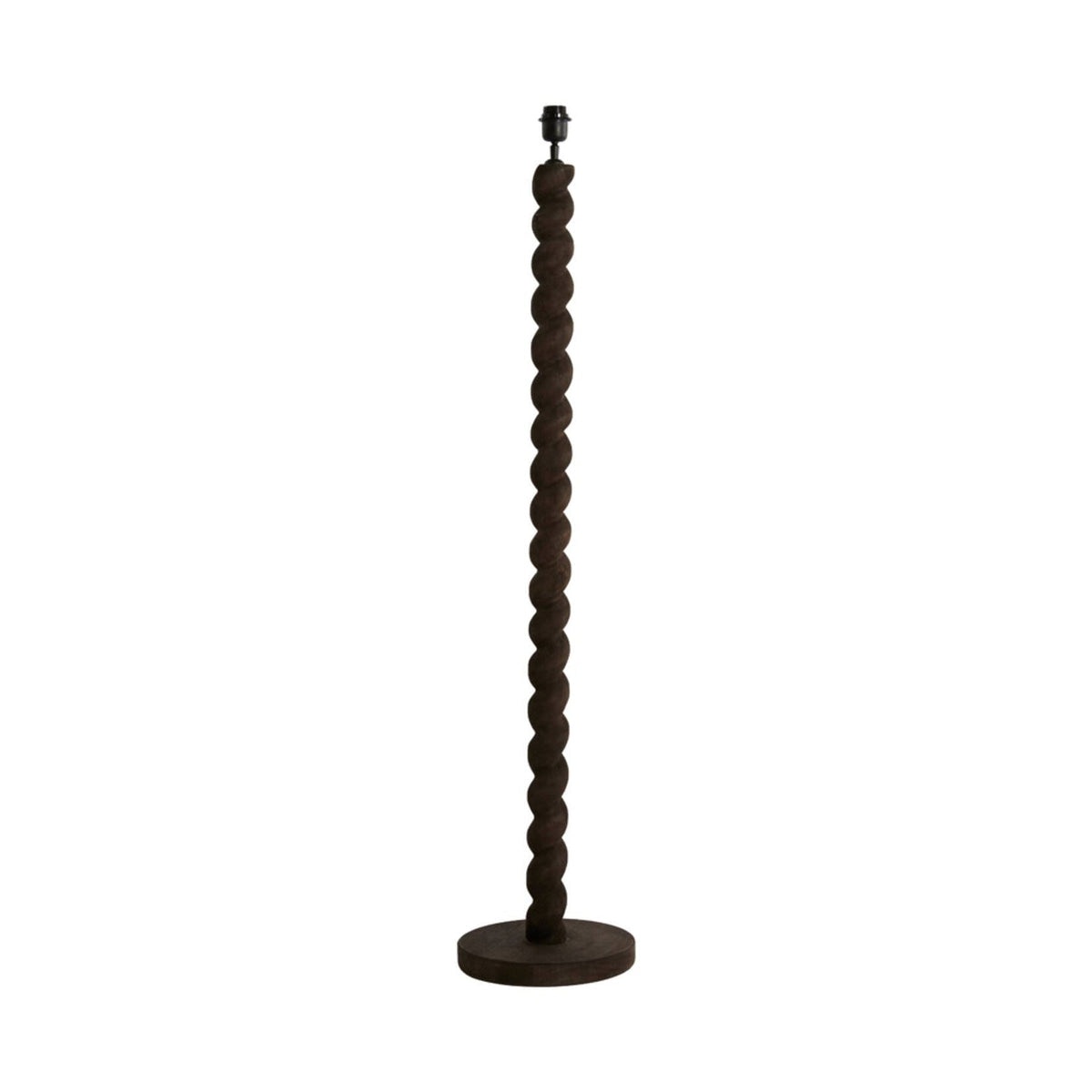 Nanno Matt Grey/Brown Wood Floor Lamp Base