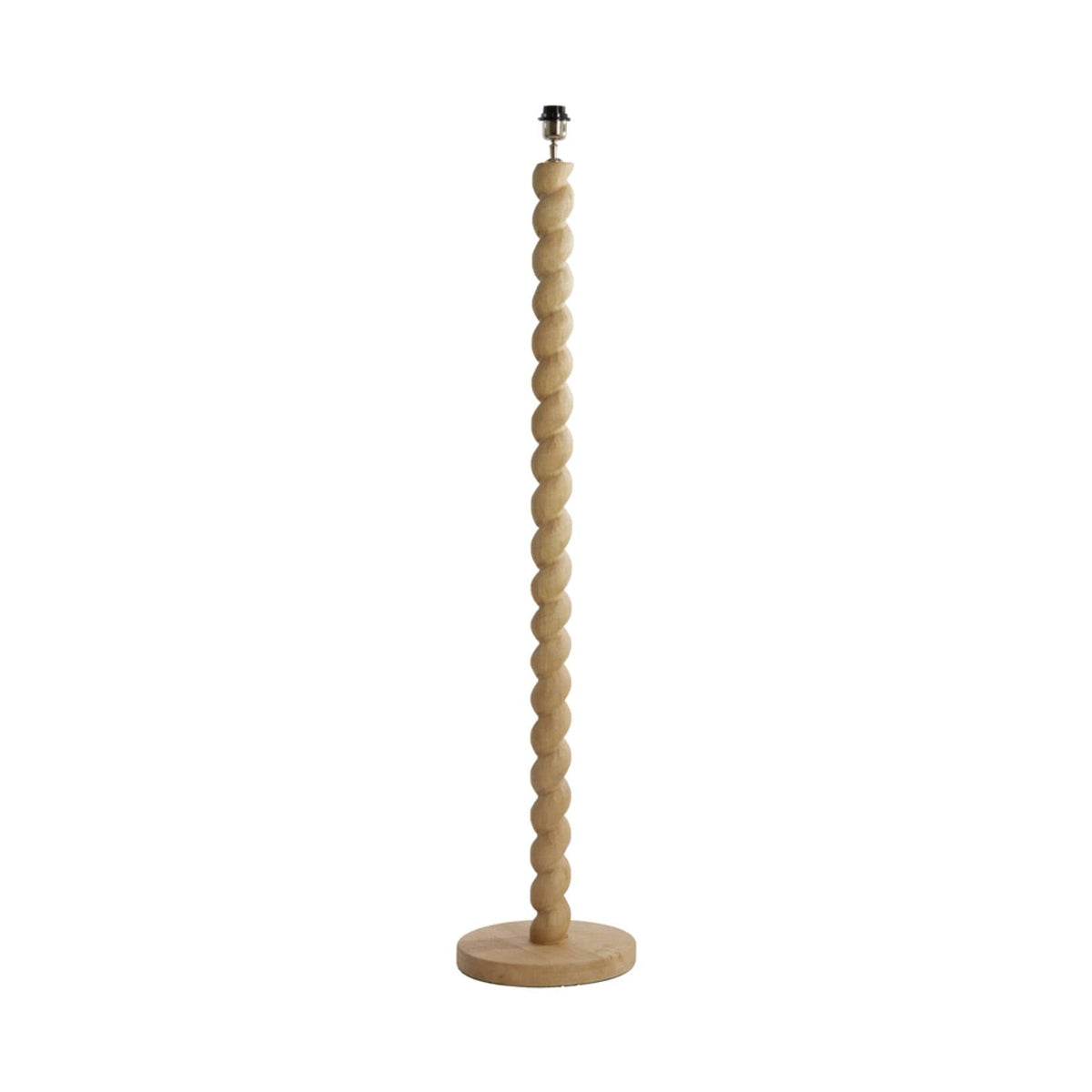 Nanno Matt Natural Wood Twisted Floor Lamp Base
