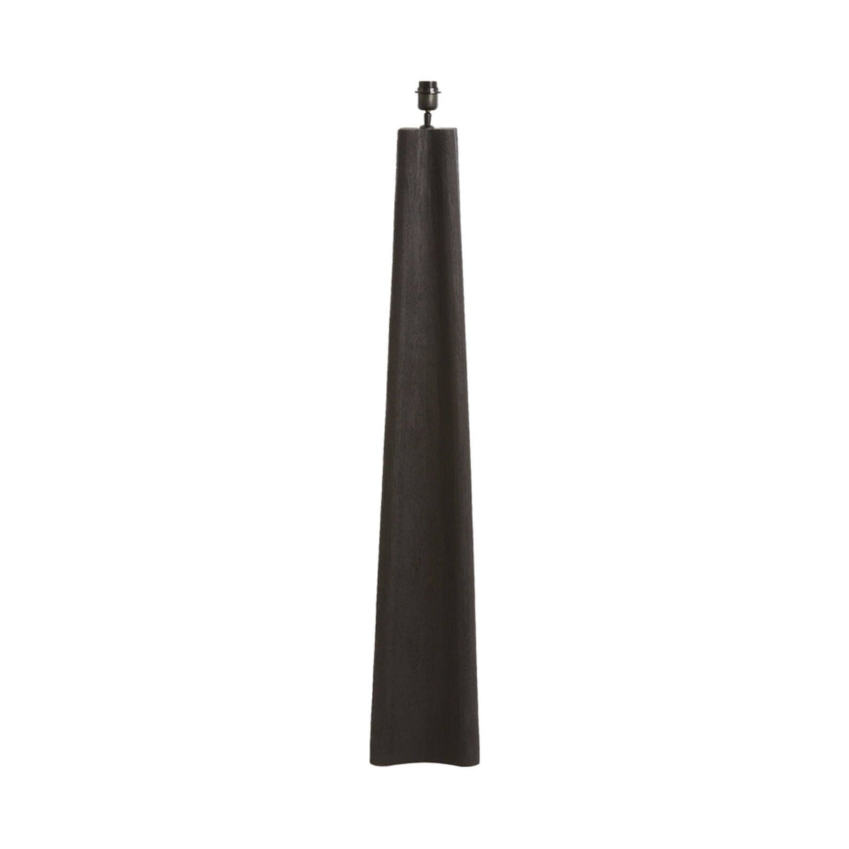 Navelli Matt Black Wood Floor Lamp Base