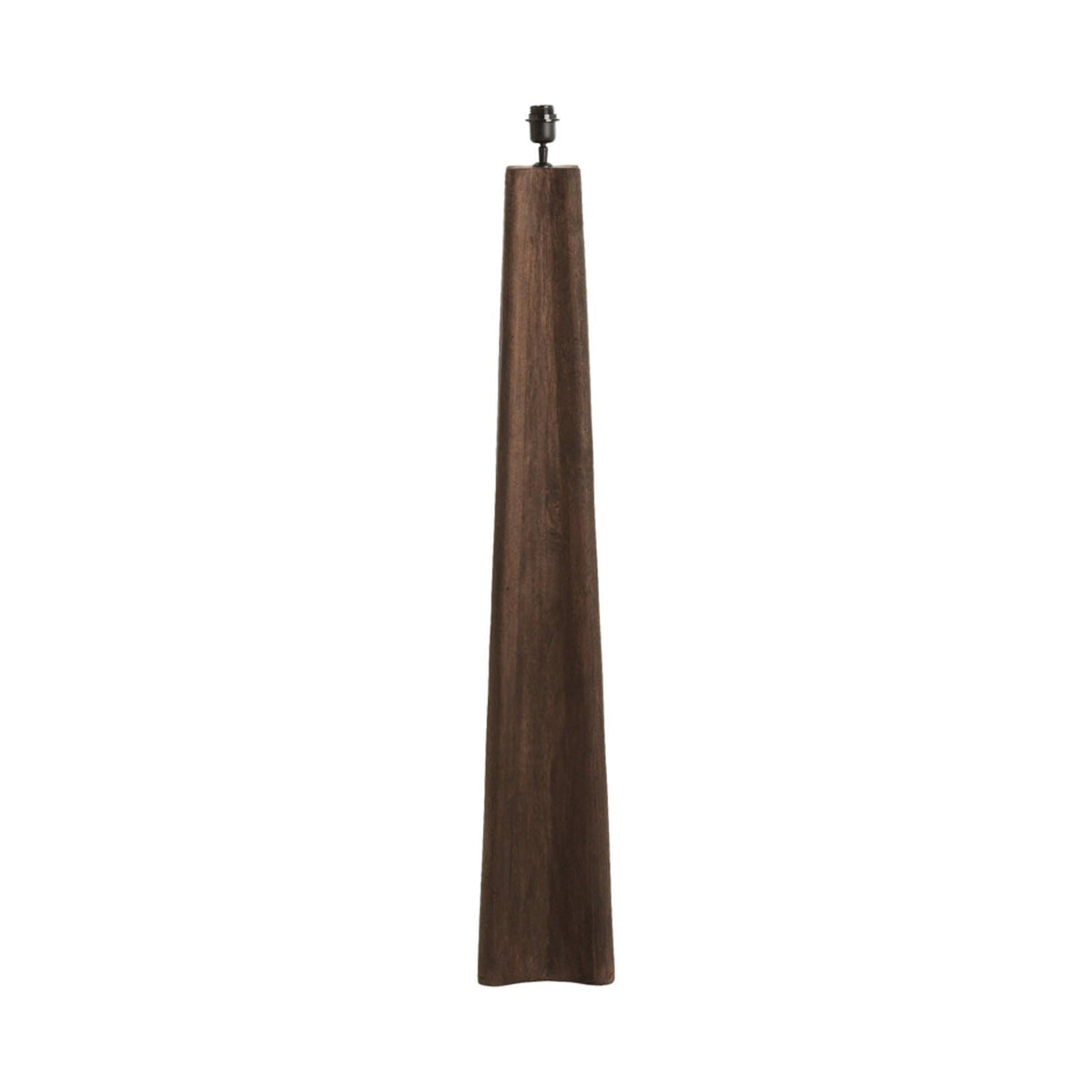 Navelli Matt Grey/Brown Wood Floor Lamp Base